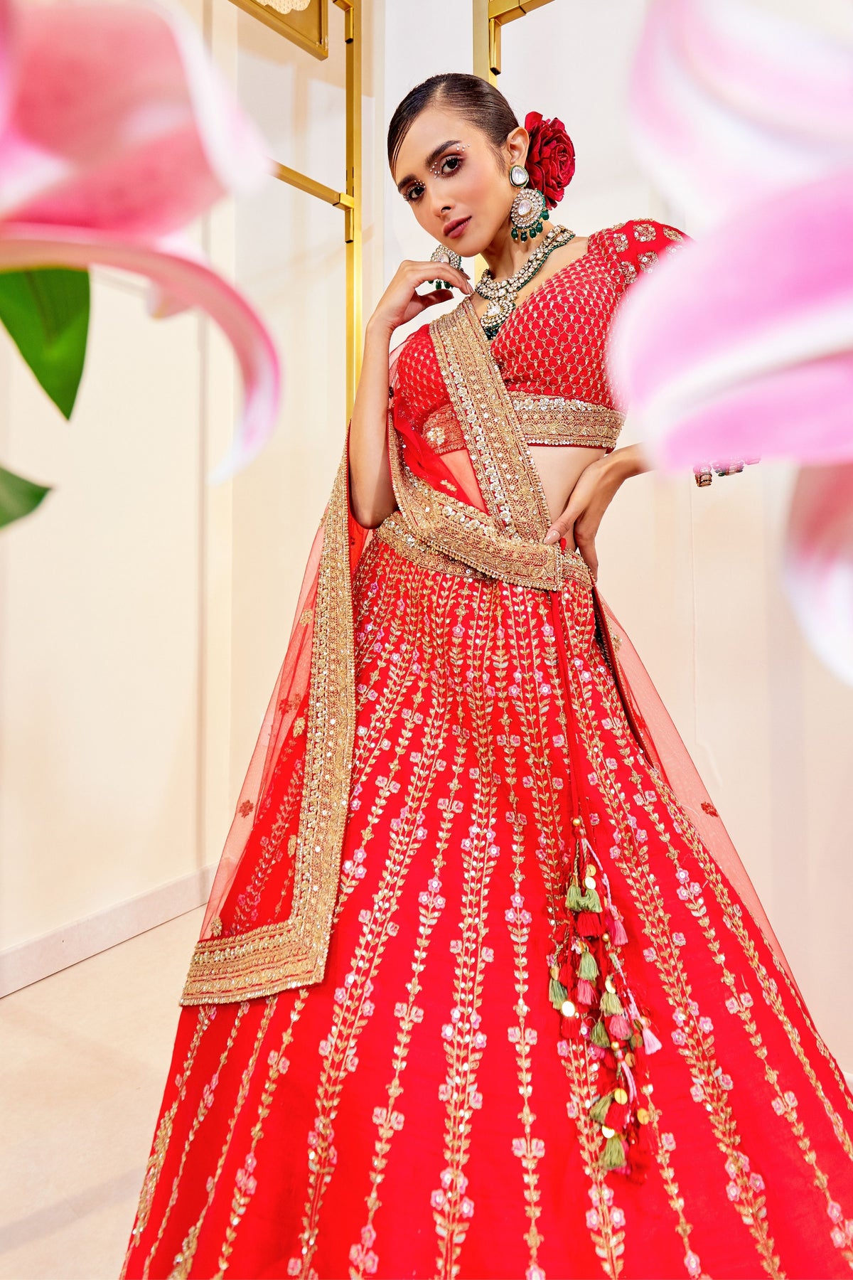 Diksha Red Lehenga Set