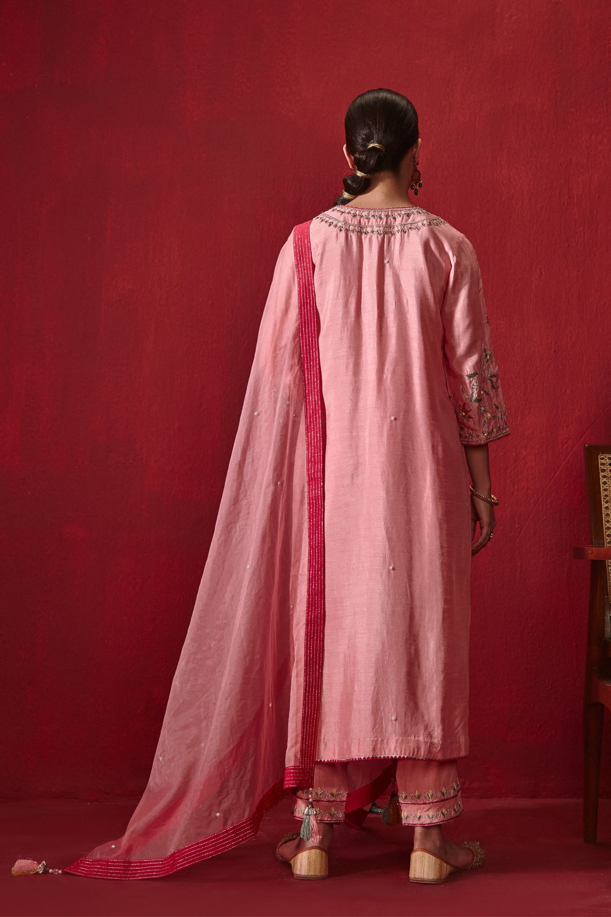 Rose Pink Preeti Kurta Set