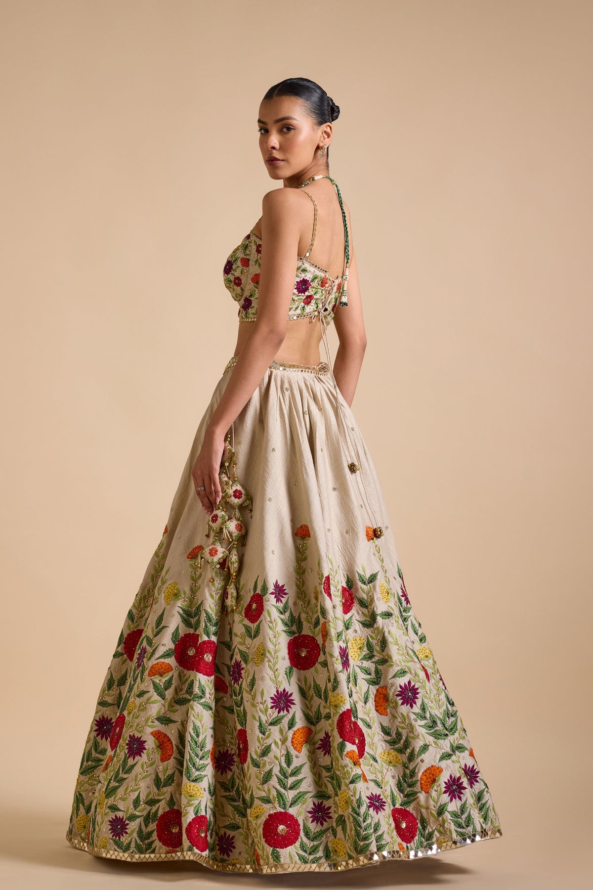 Ivory Full Bloom Lehenga Set