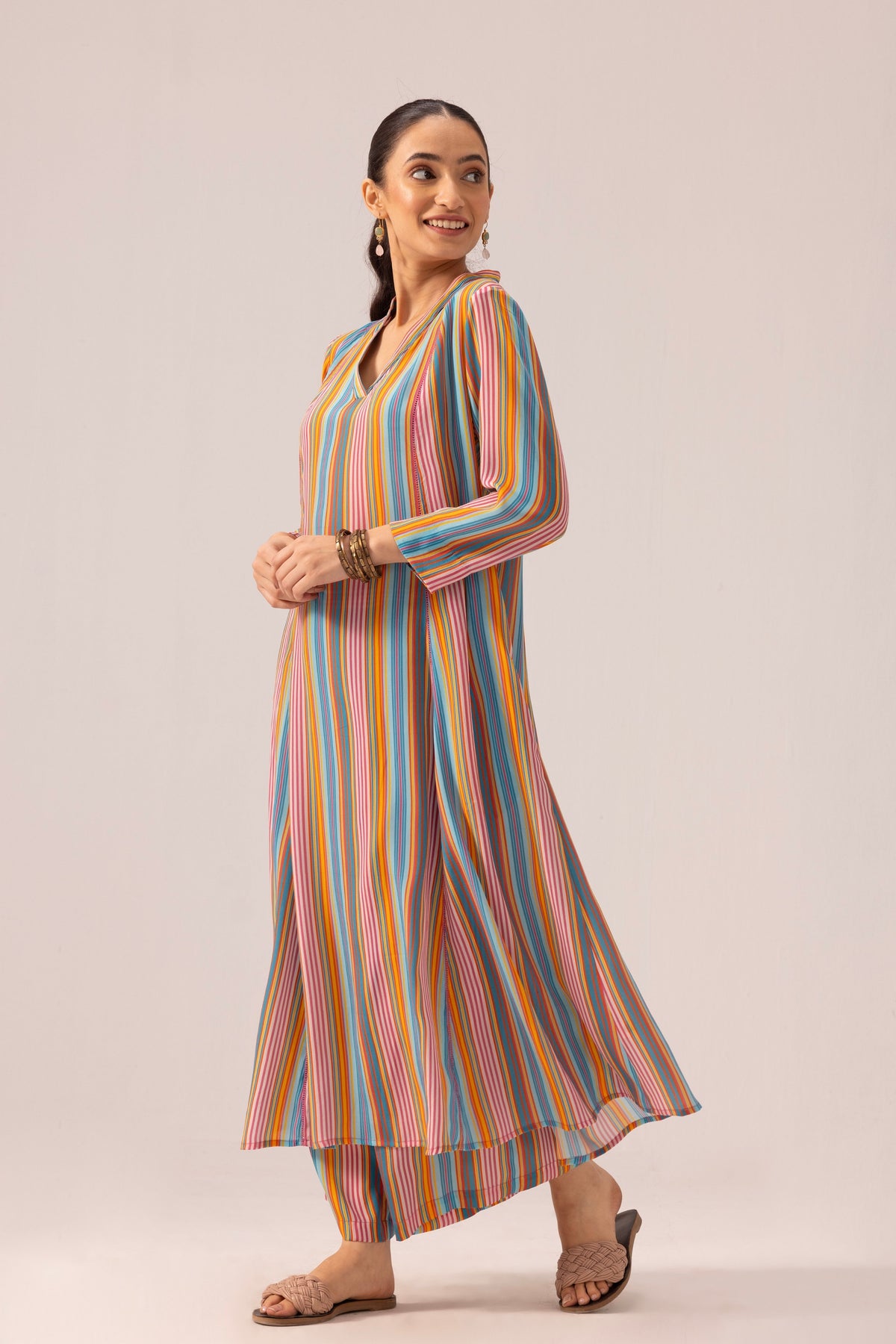 Thea Multicolor Crepe Kurta Set