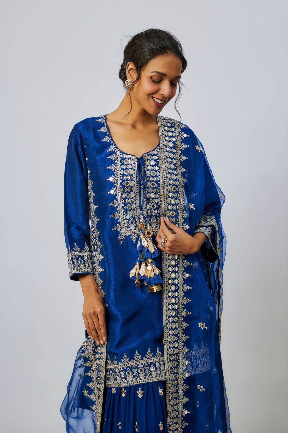 Blue Pariza Sharara Set