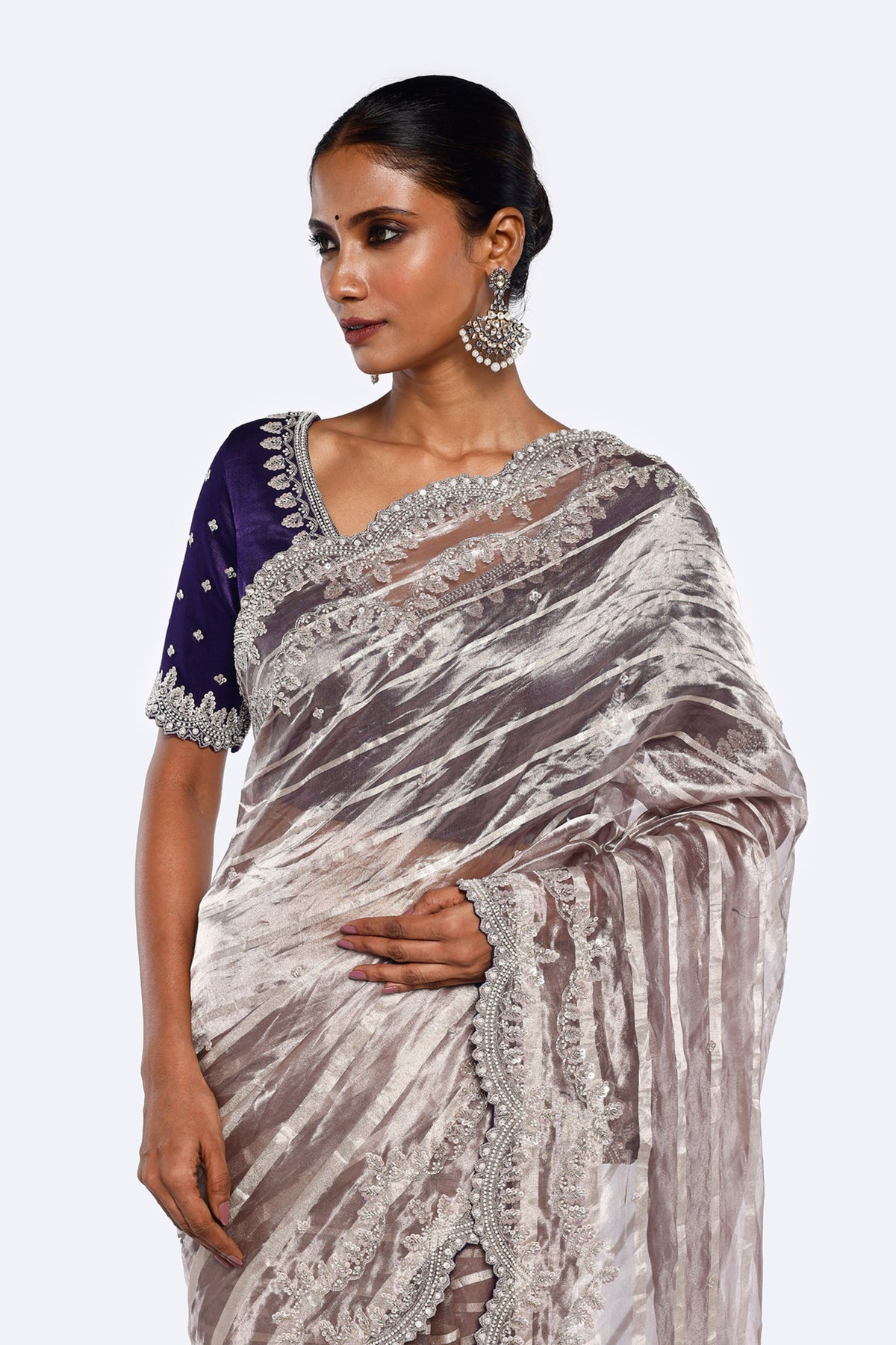 Striped Tissue Saree