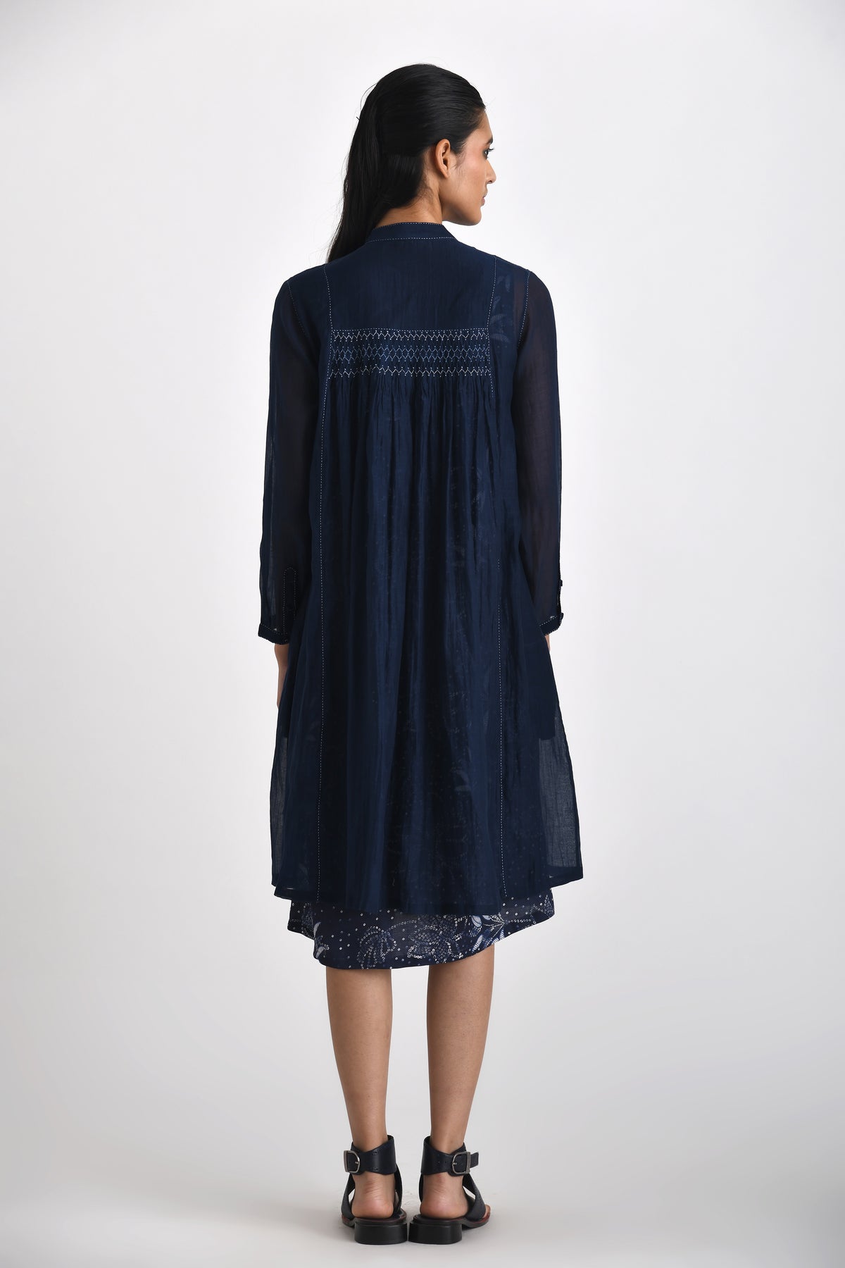 Navy Camogli Embroidered Tunic