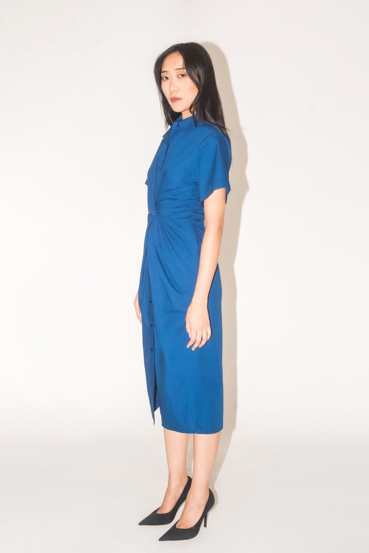 Isla Draped Blue Dress