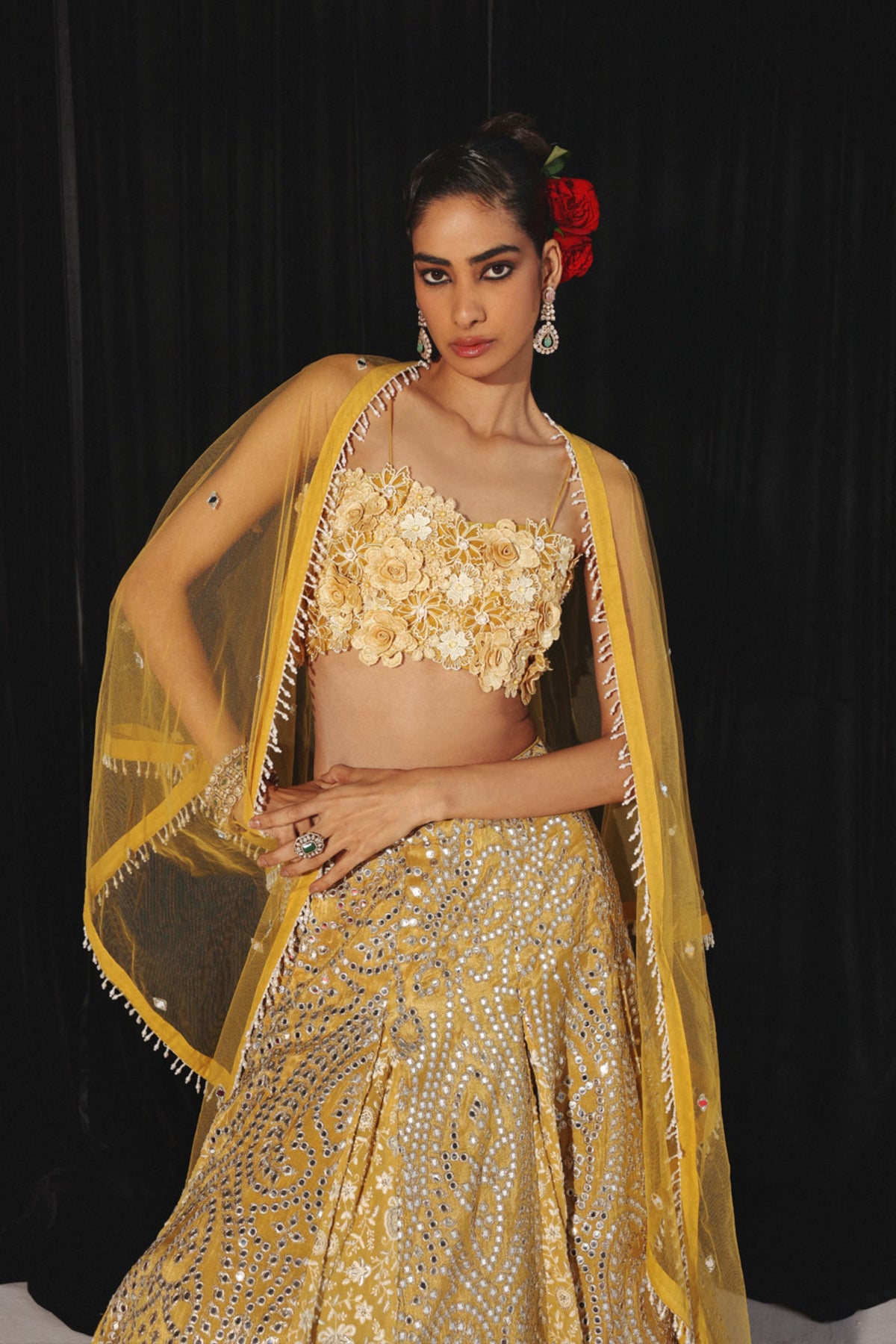 Chikankari Box Pleat Lehenga