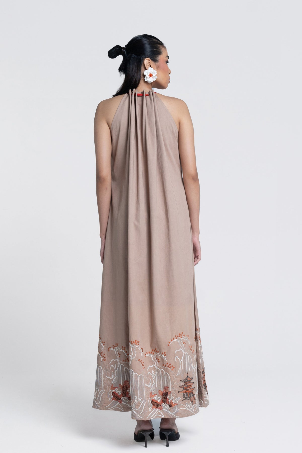 Temple bloom Flared Dress