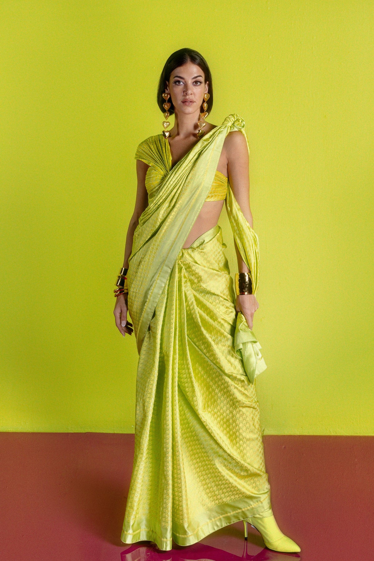 The Limoncello Lime Saree