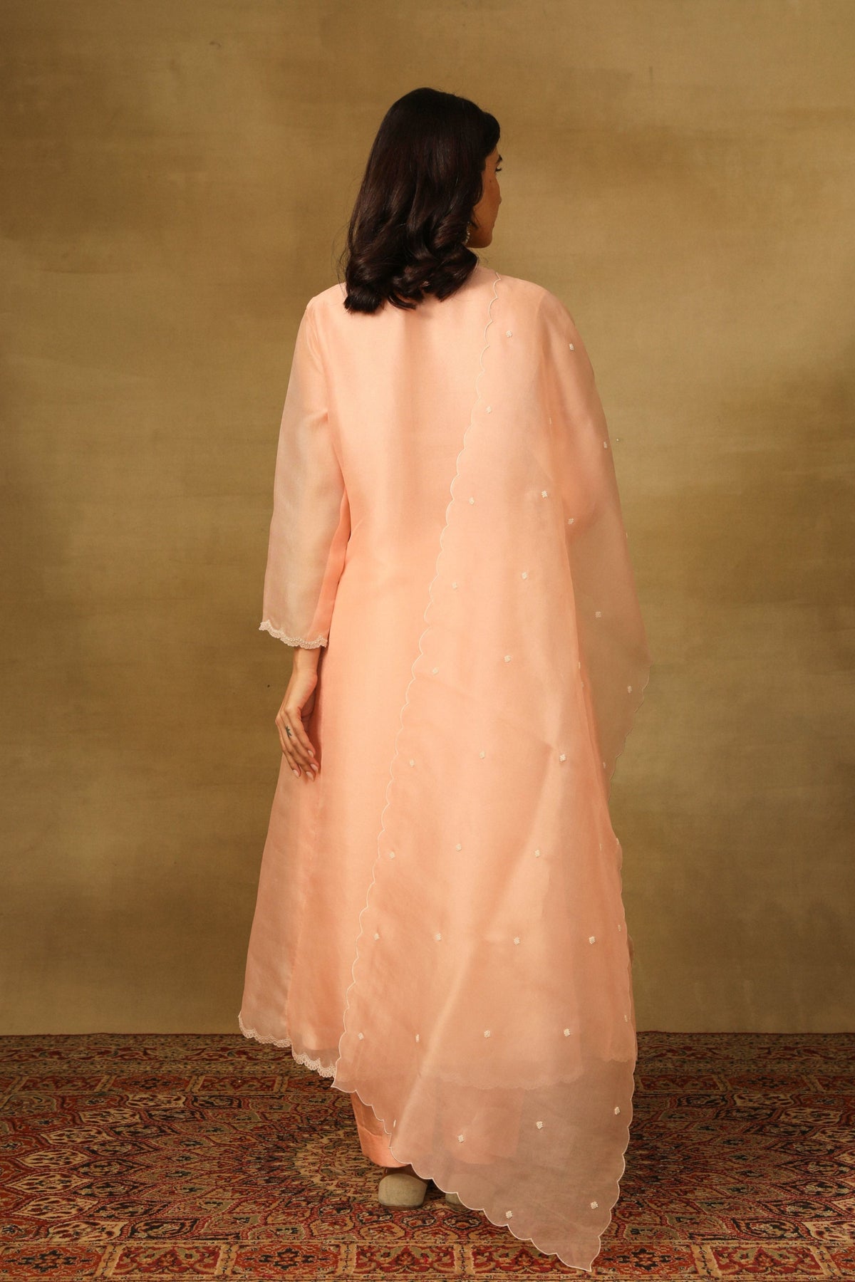 Peach Pearl Kurta Set