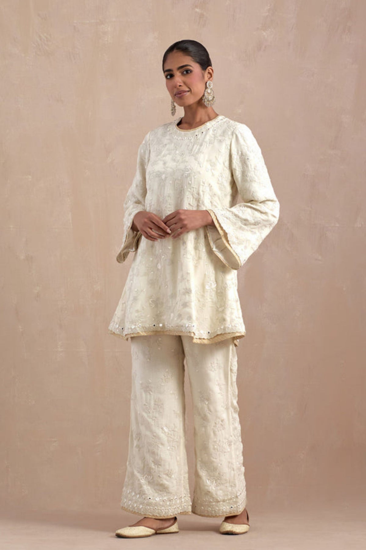 Ivory Short Tunic Set