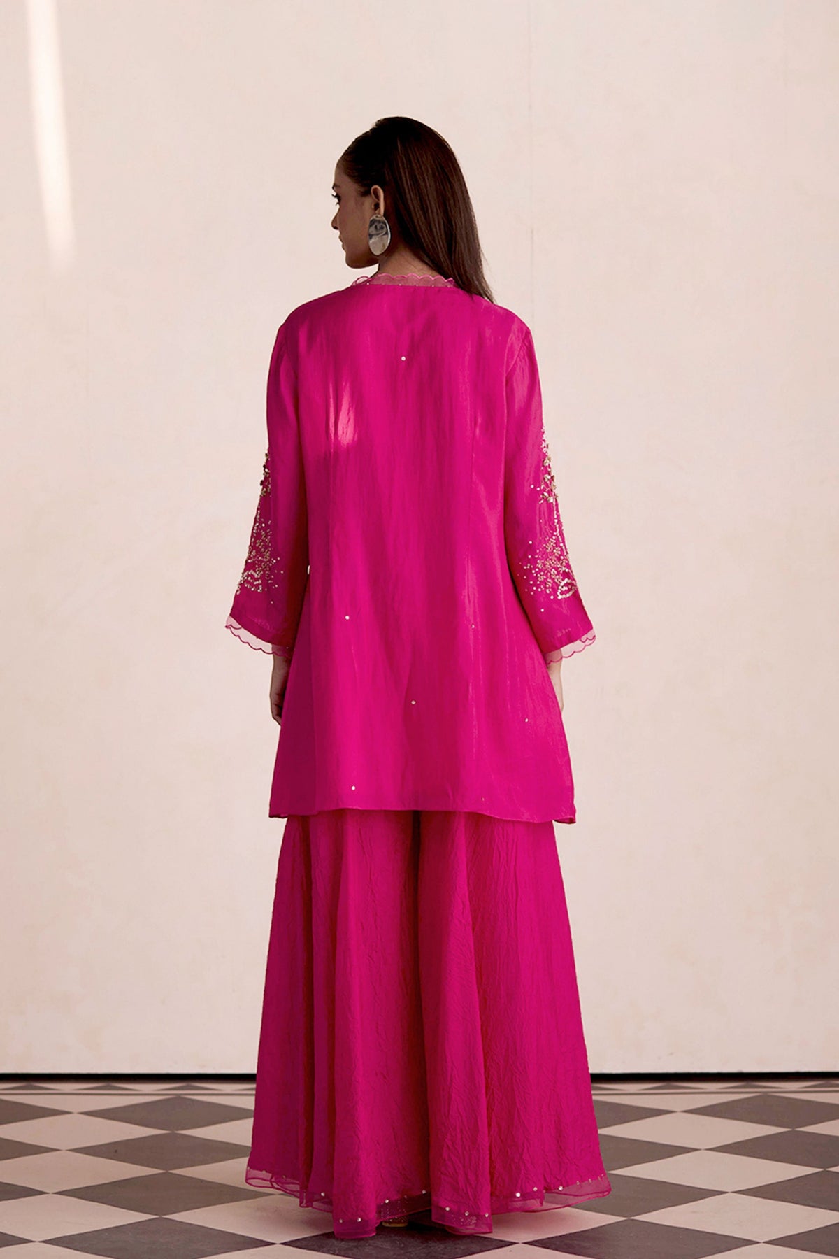 Magenta Sharara Set