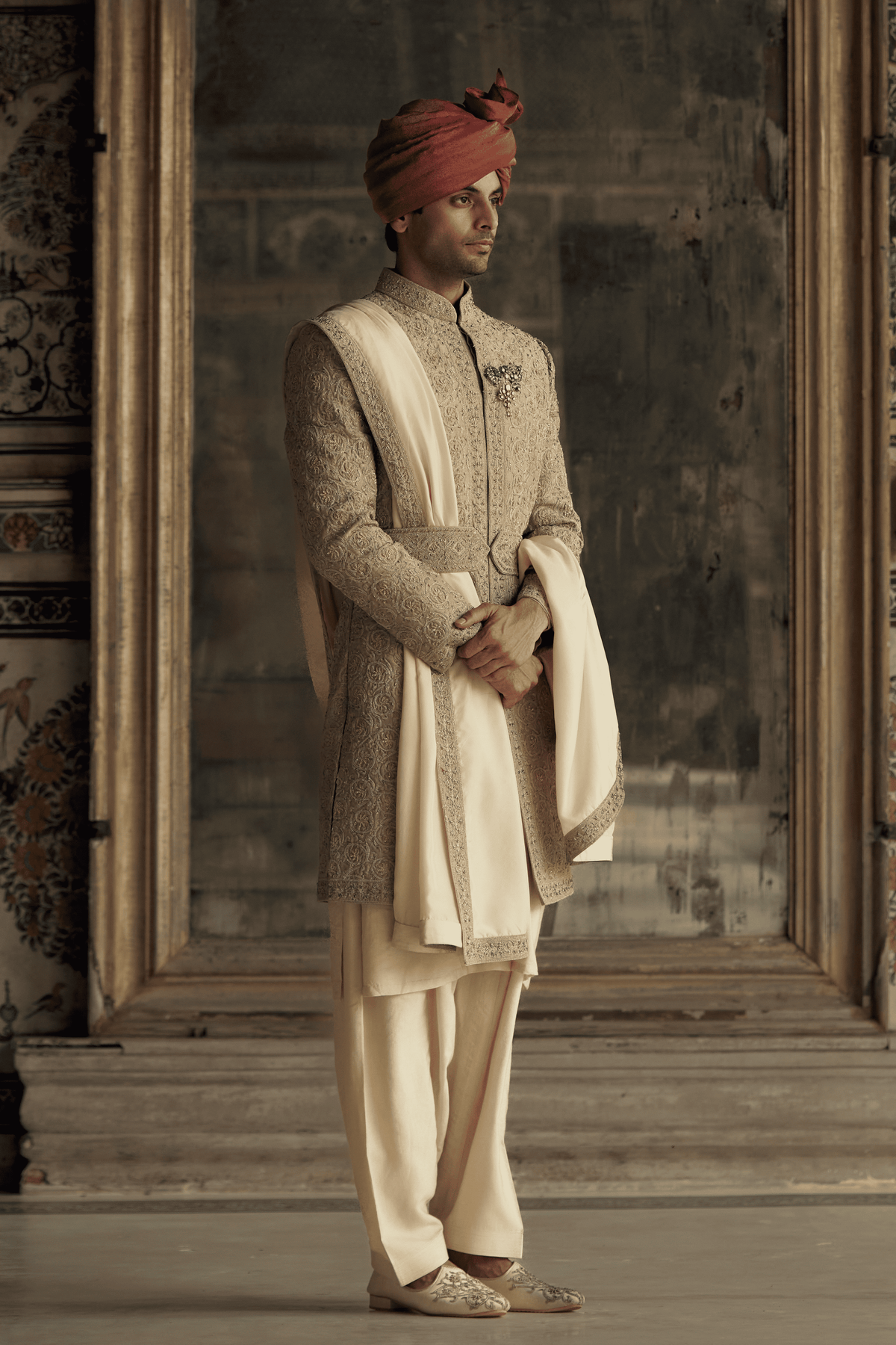 Mocca Sherwani Set