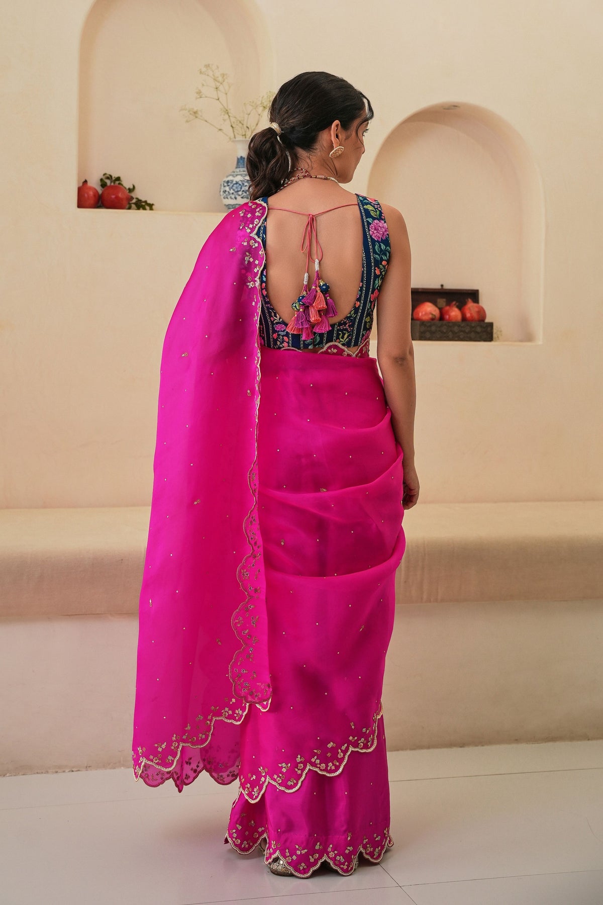 Nargis Saree Nima Blouse in Magenta