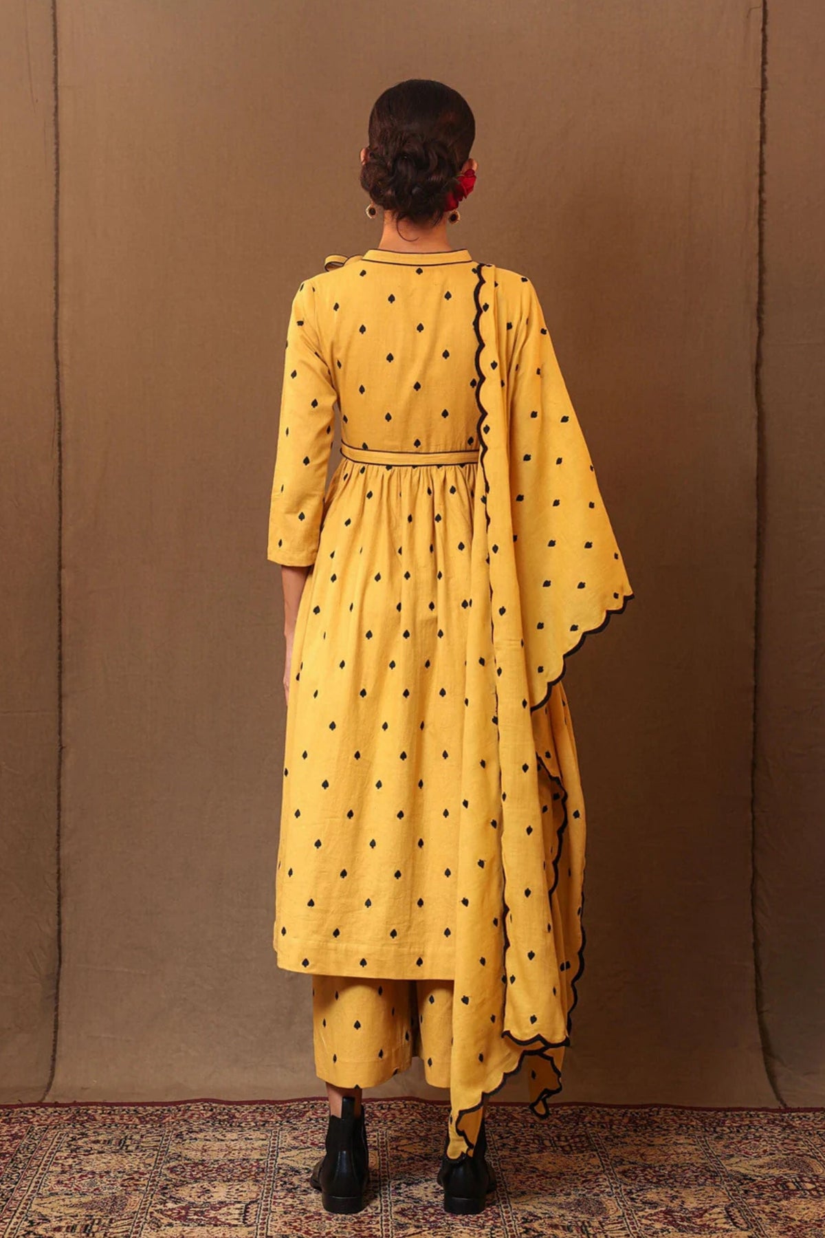 Mustard Rakha Kurta Set