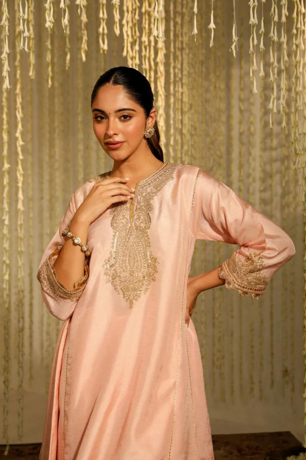 Mehnaaz Rose Pink Kurta Set