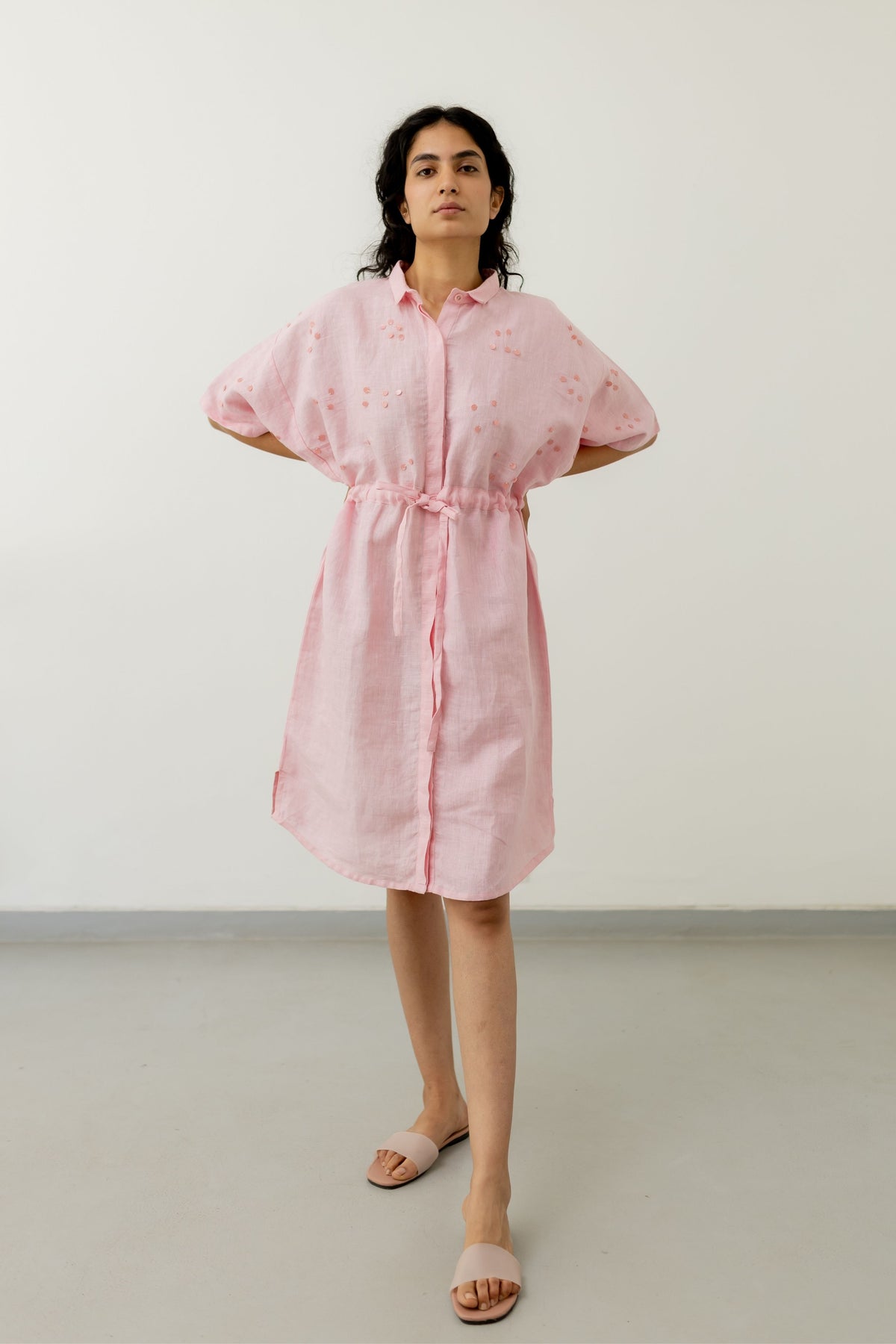 Bubblegum Pink Shirt Dress