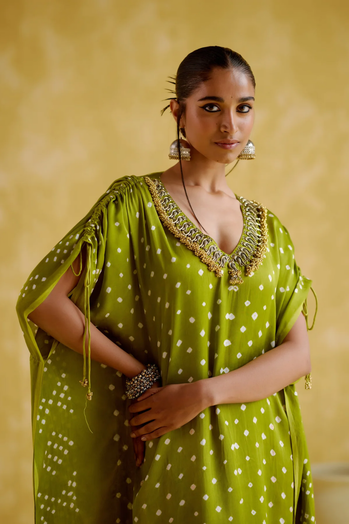 Dakshayani Green Kaftan