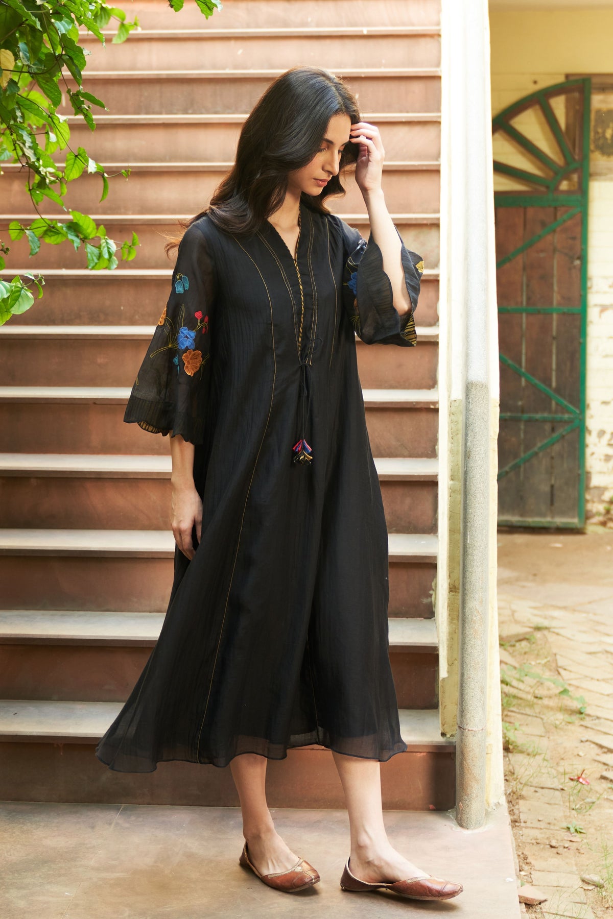 Coal Applique Dress