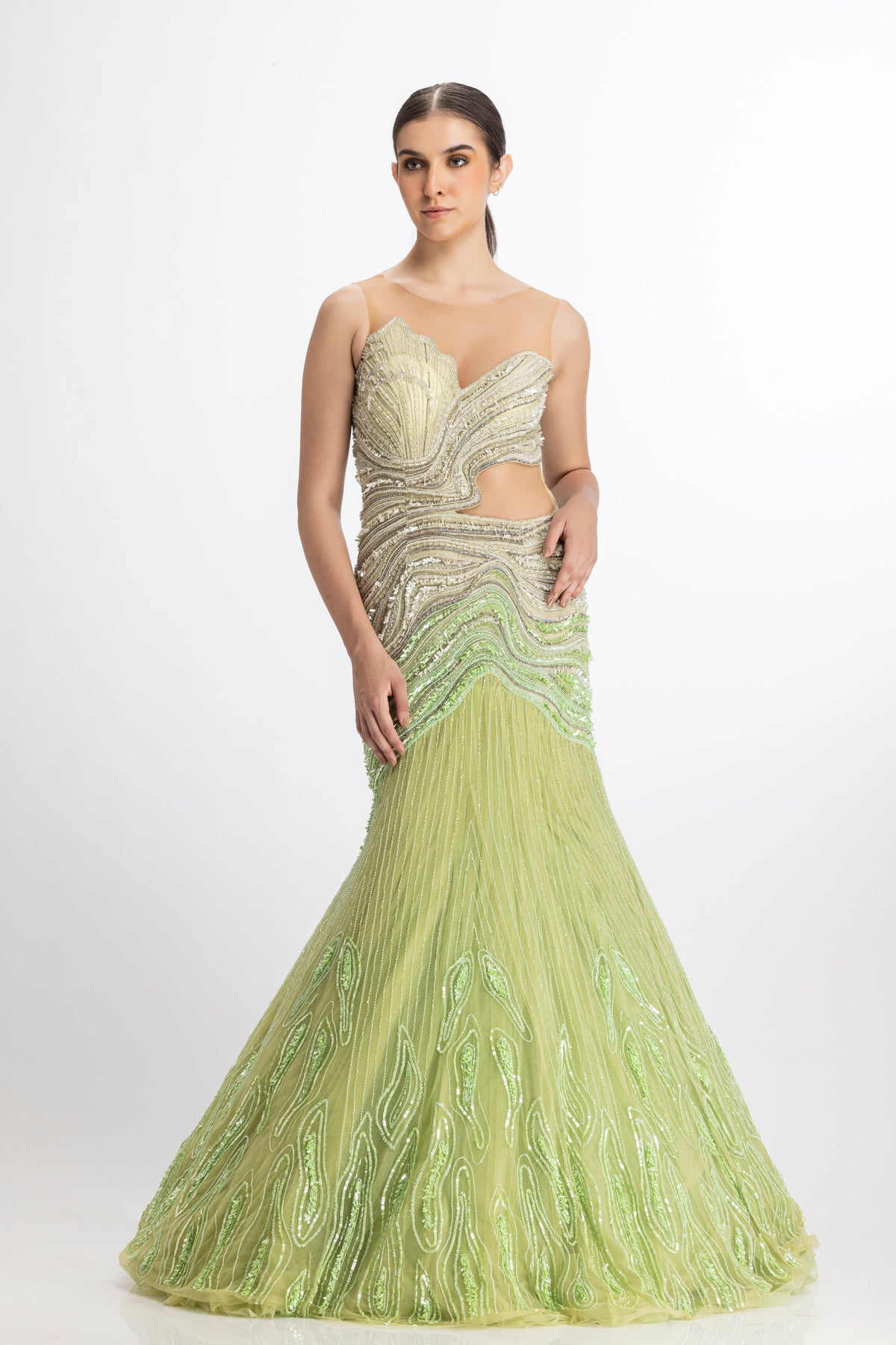 Green Ombre Mermaid Gown