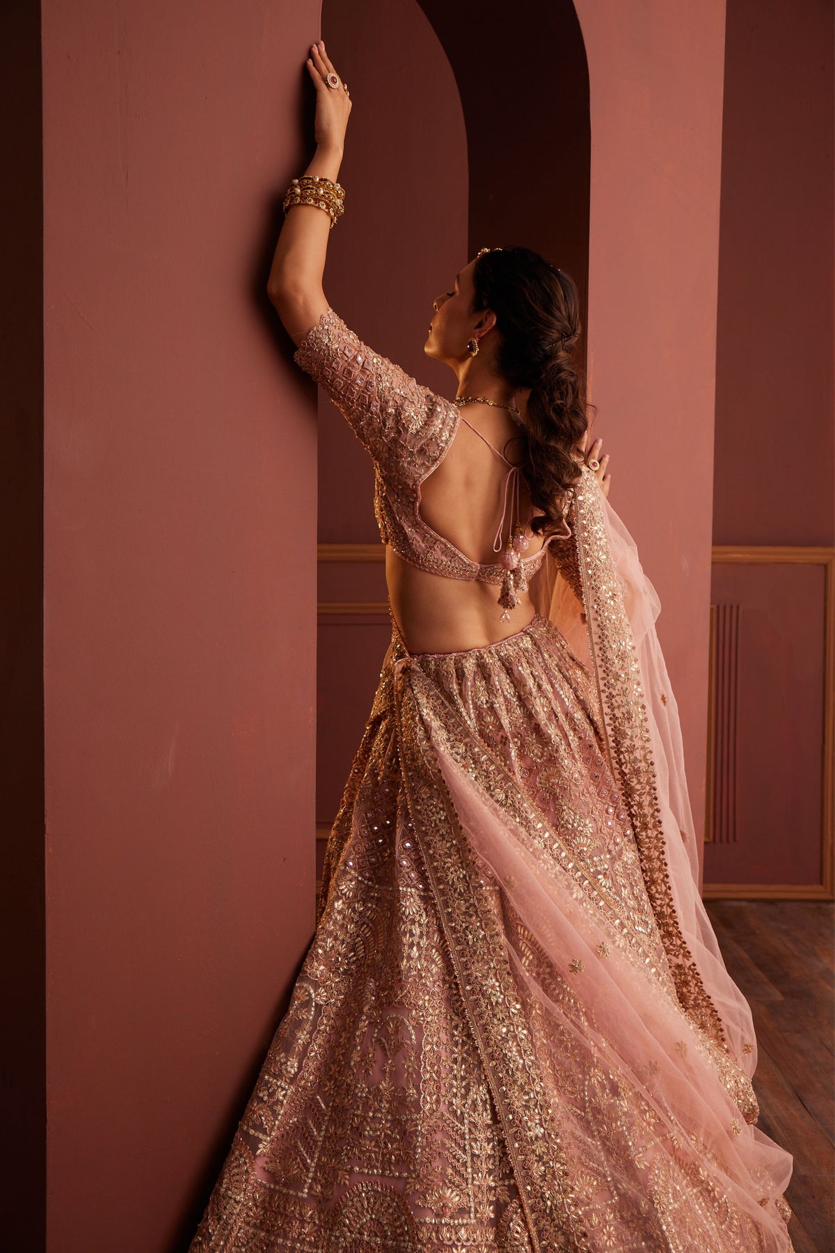 Pink Gotta-patti Lehenga