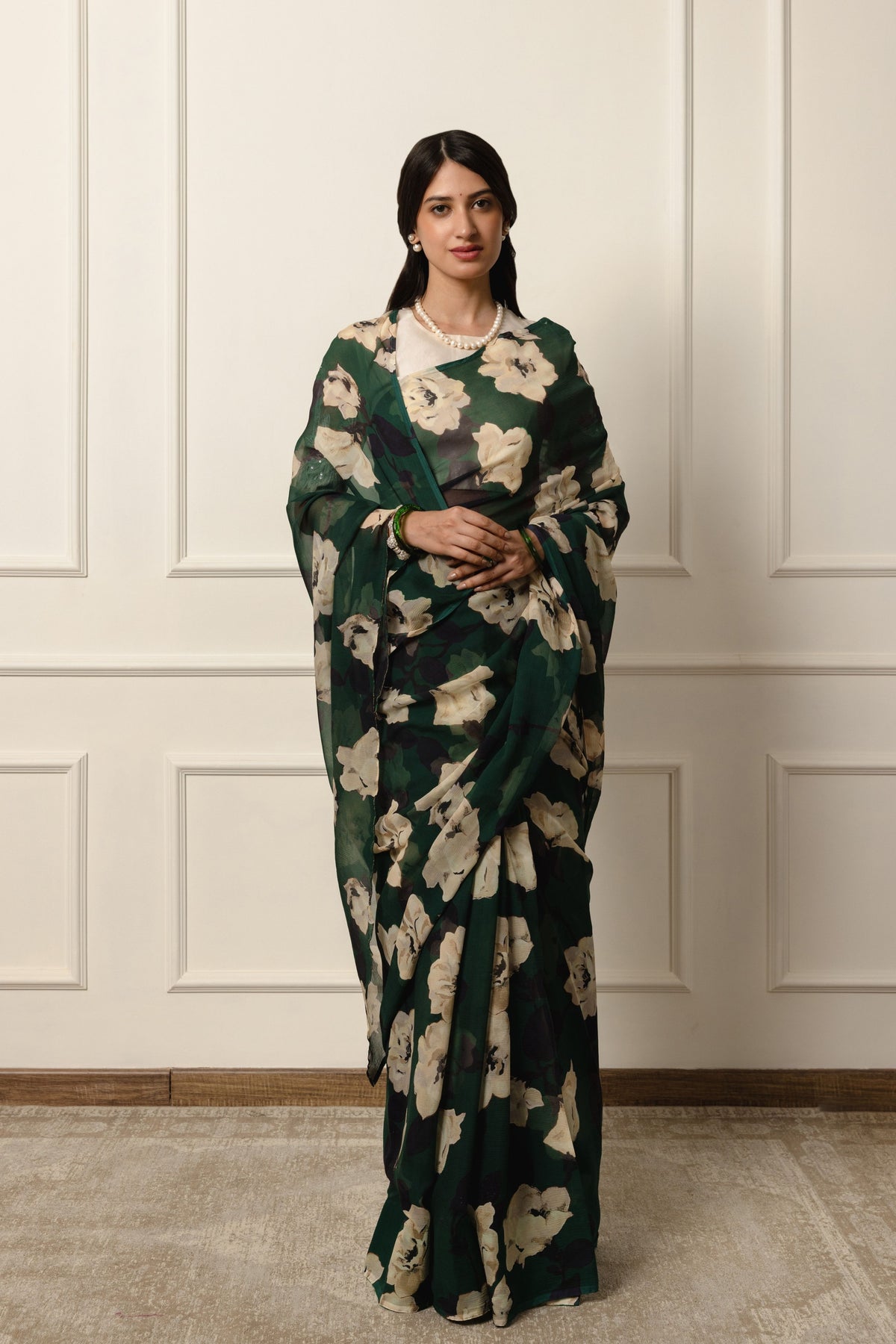 Gauravi Printed French Chiffon Saree