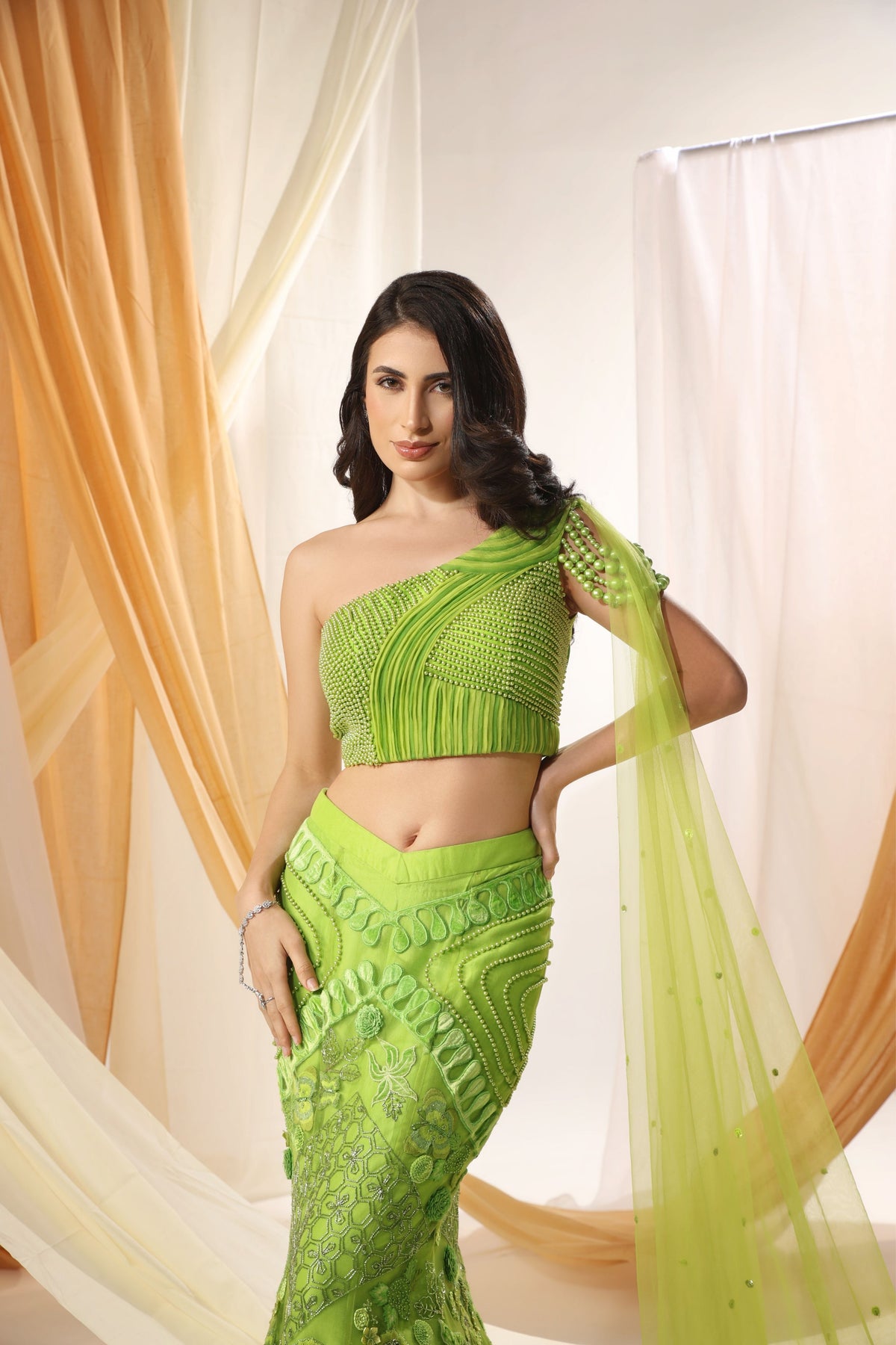 Green Lehenga Set