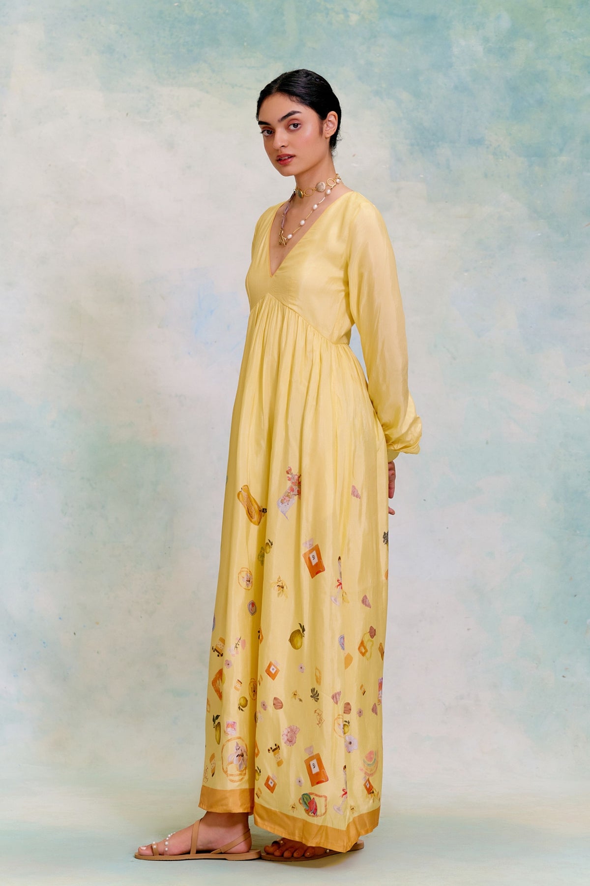 Aurelia Powder Yellow Dress