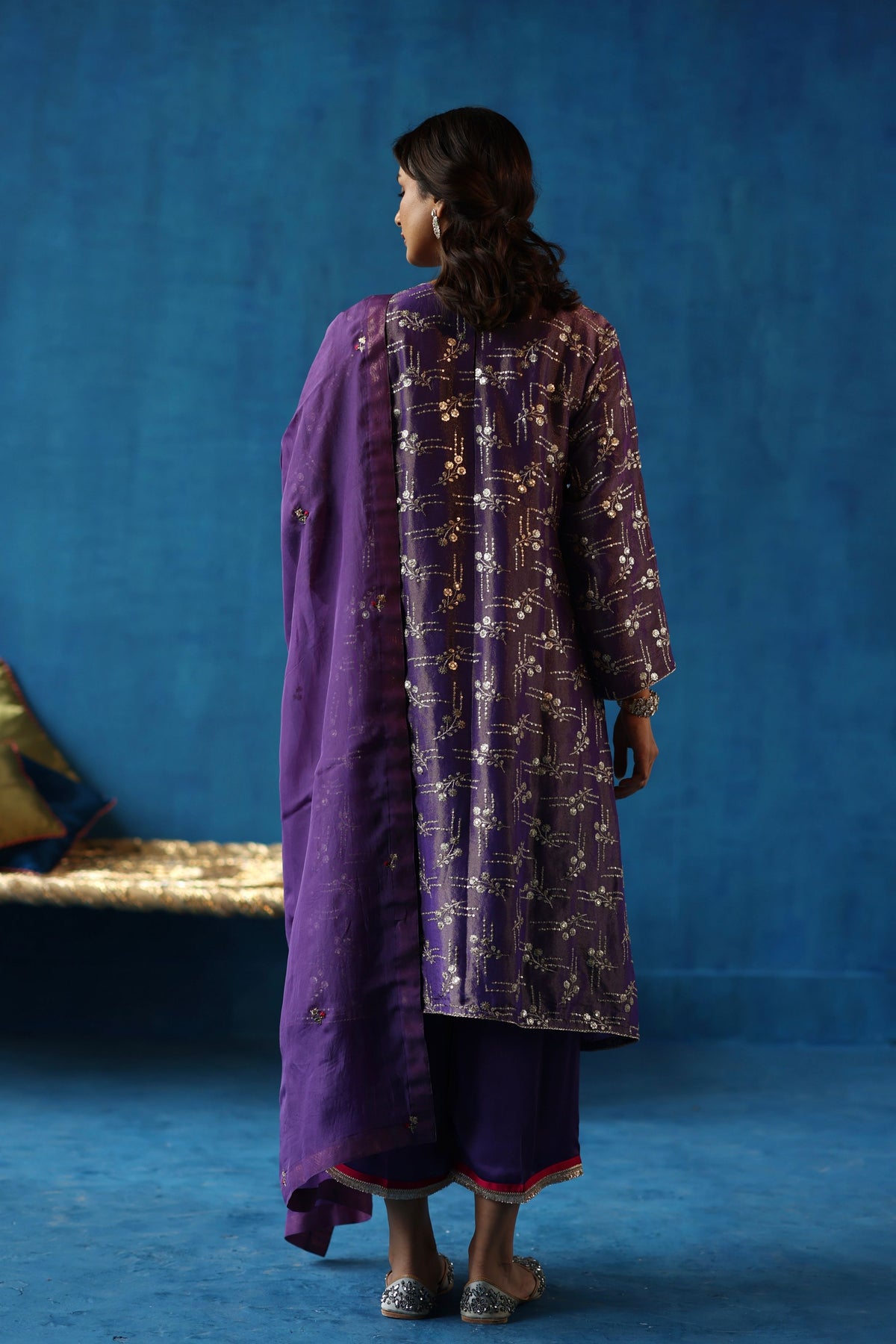 Purple Aam Panna Kurta Set