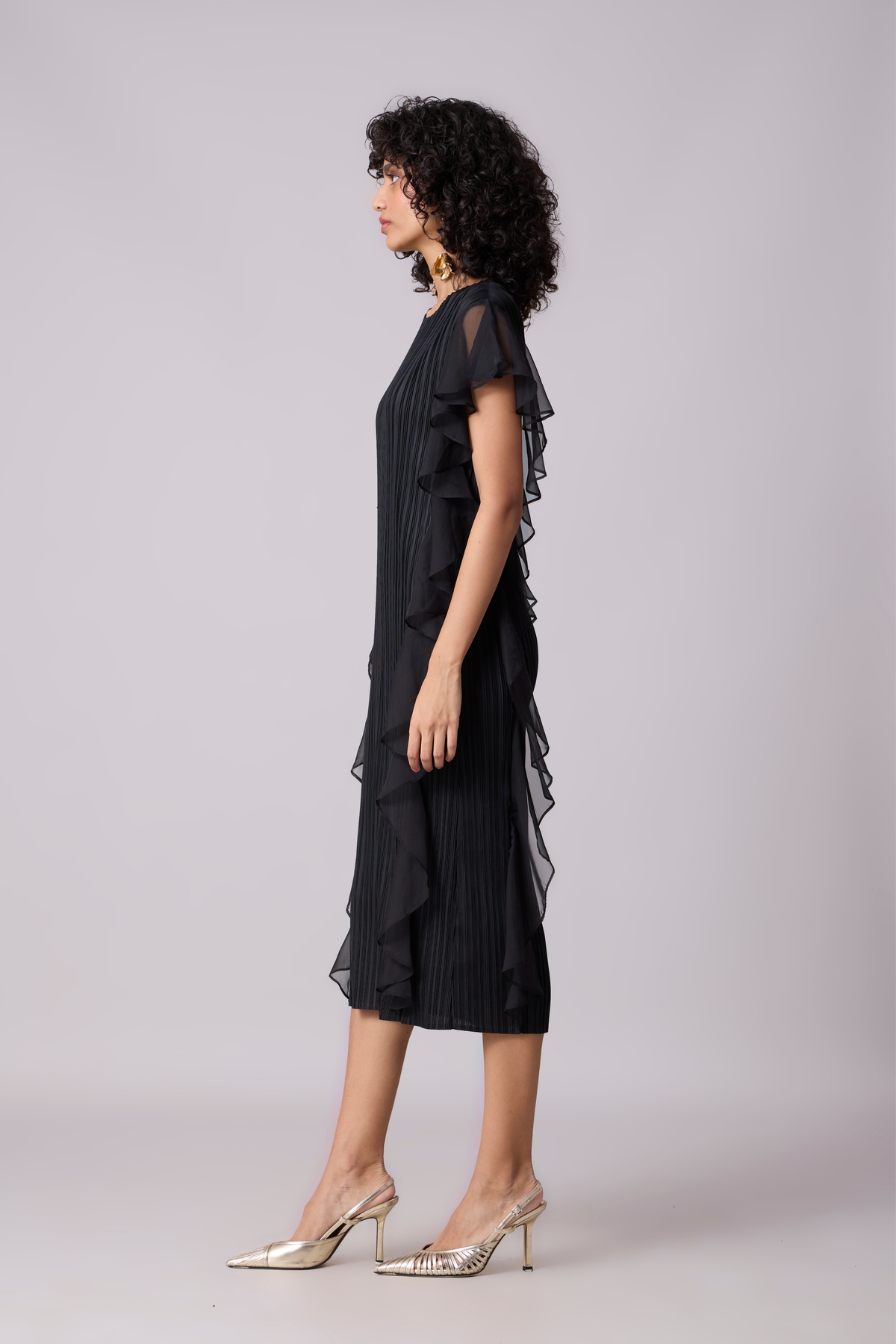 Lissy Ruffle Dress Black