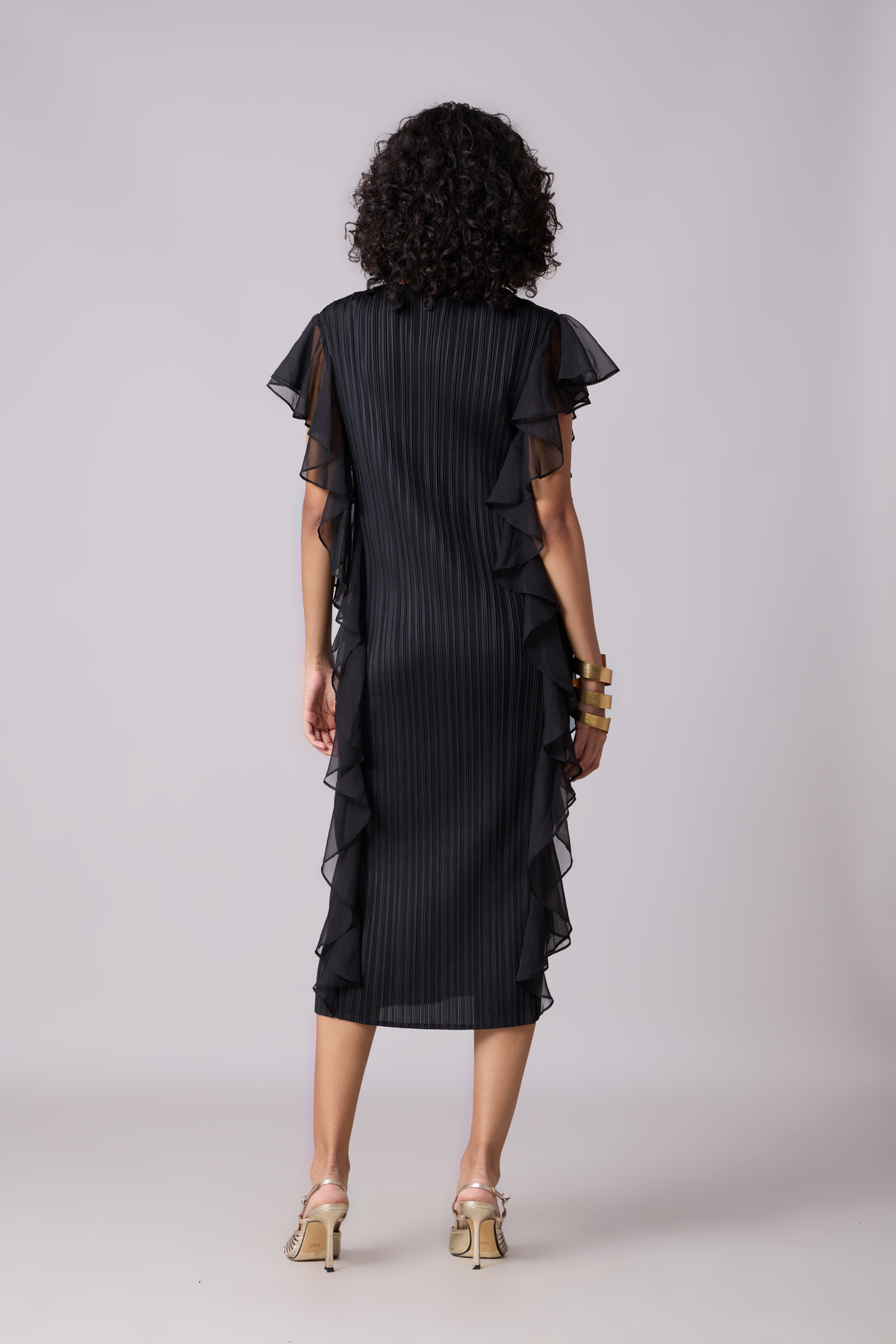 Lissy Ruffle Dress Black