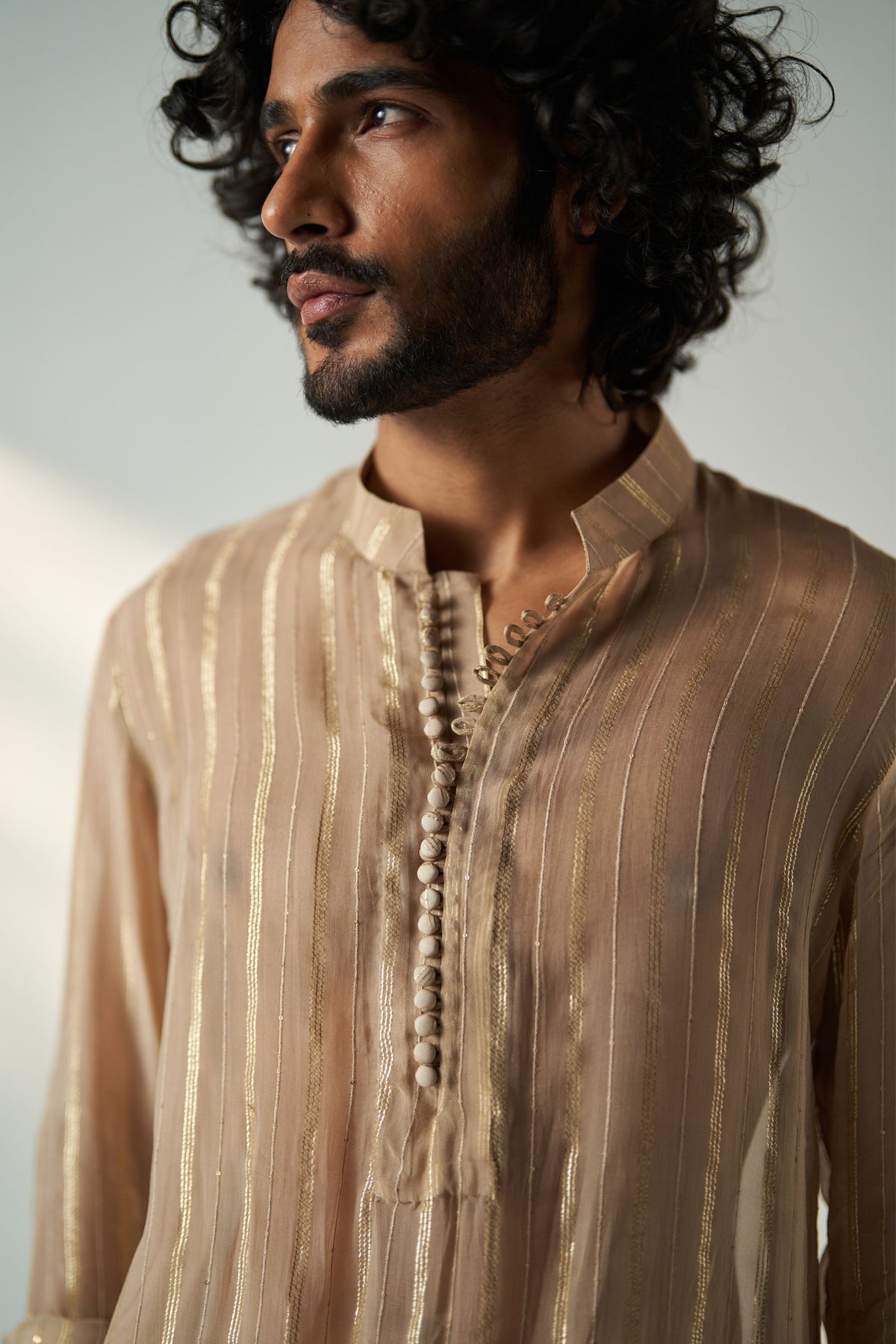 Omkar Fawn Kurta Set