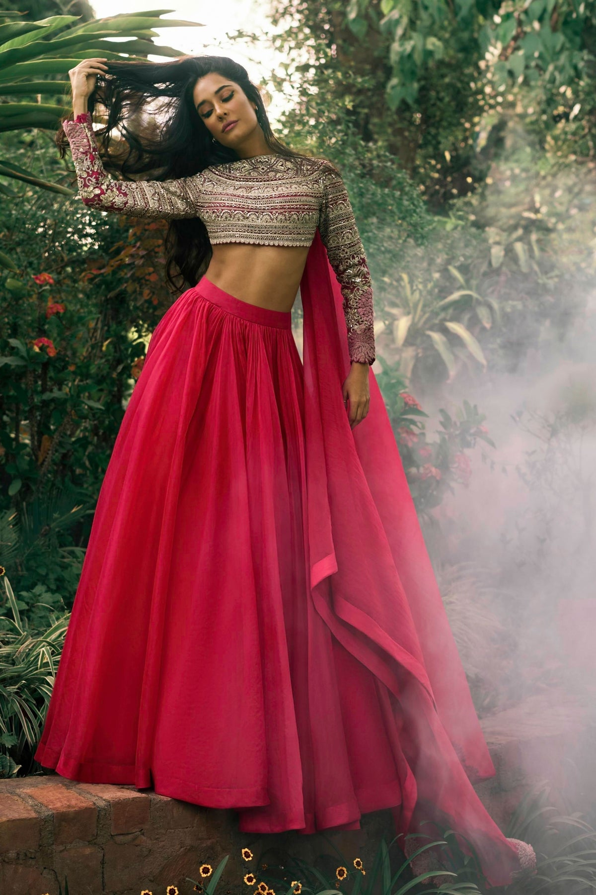 Deep Pink Lisa Lehenga Set