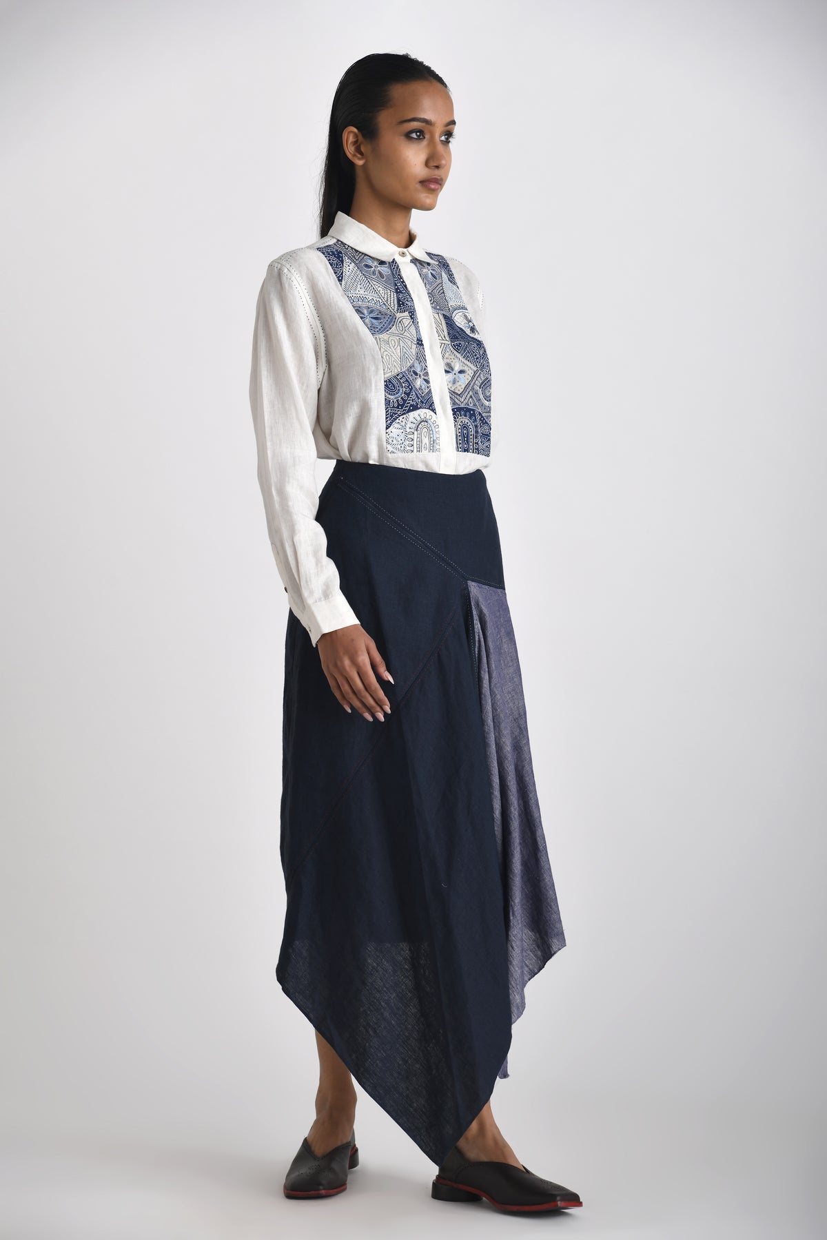 Agioi Embroidered Yoke Shirt