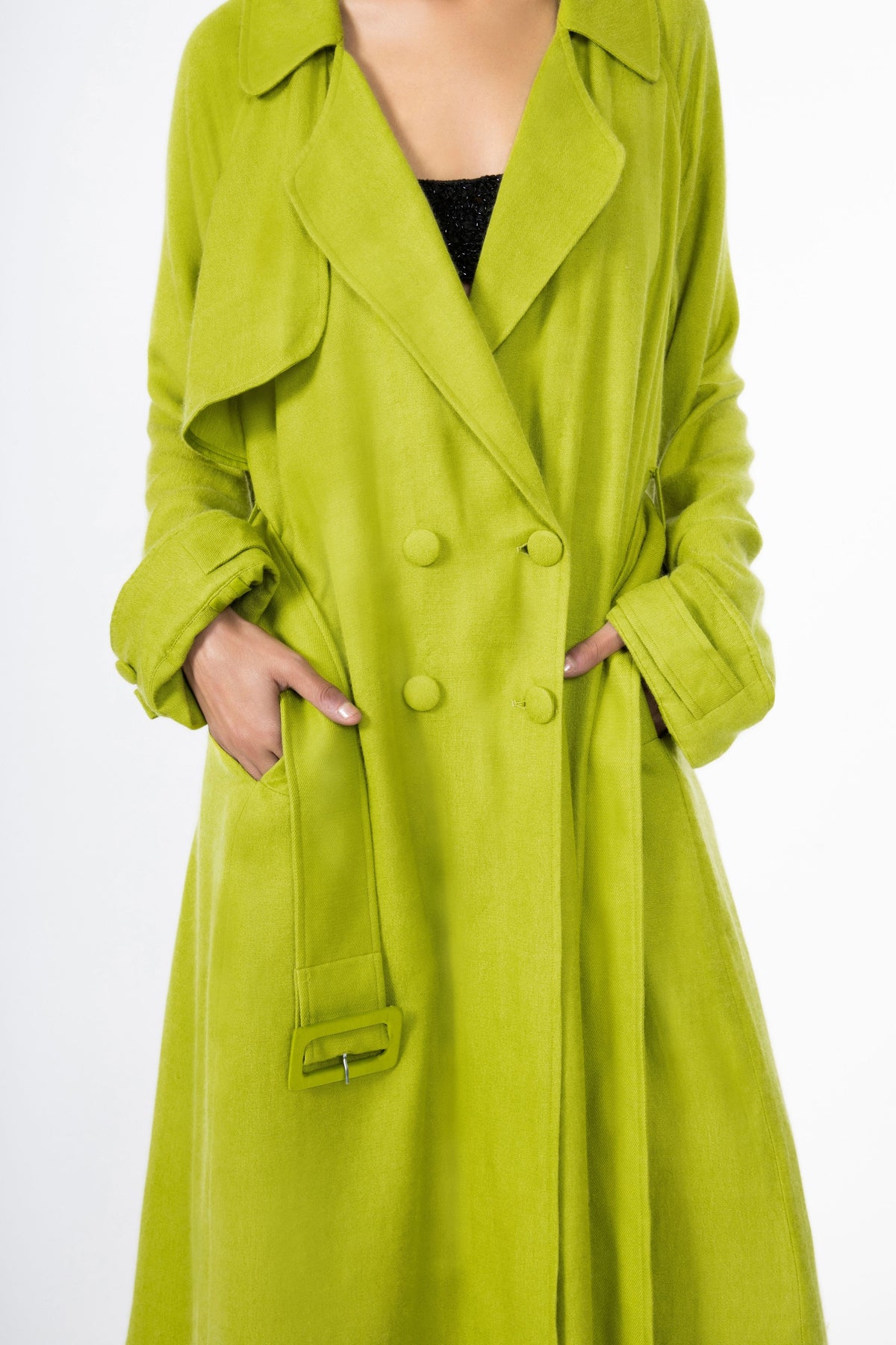 Chartreuse Trench Coat