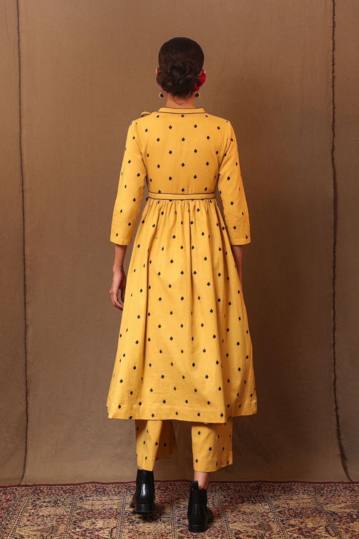 Mustard Rakha Kurta Set