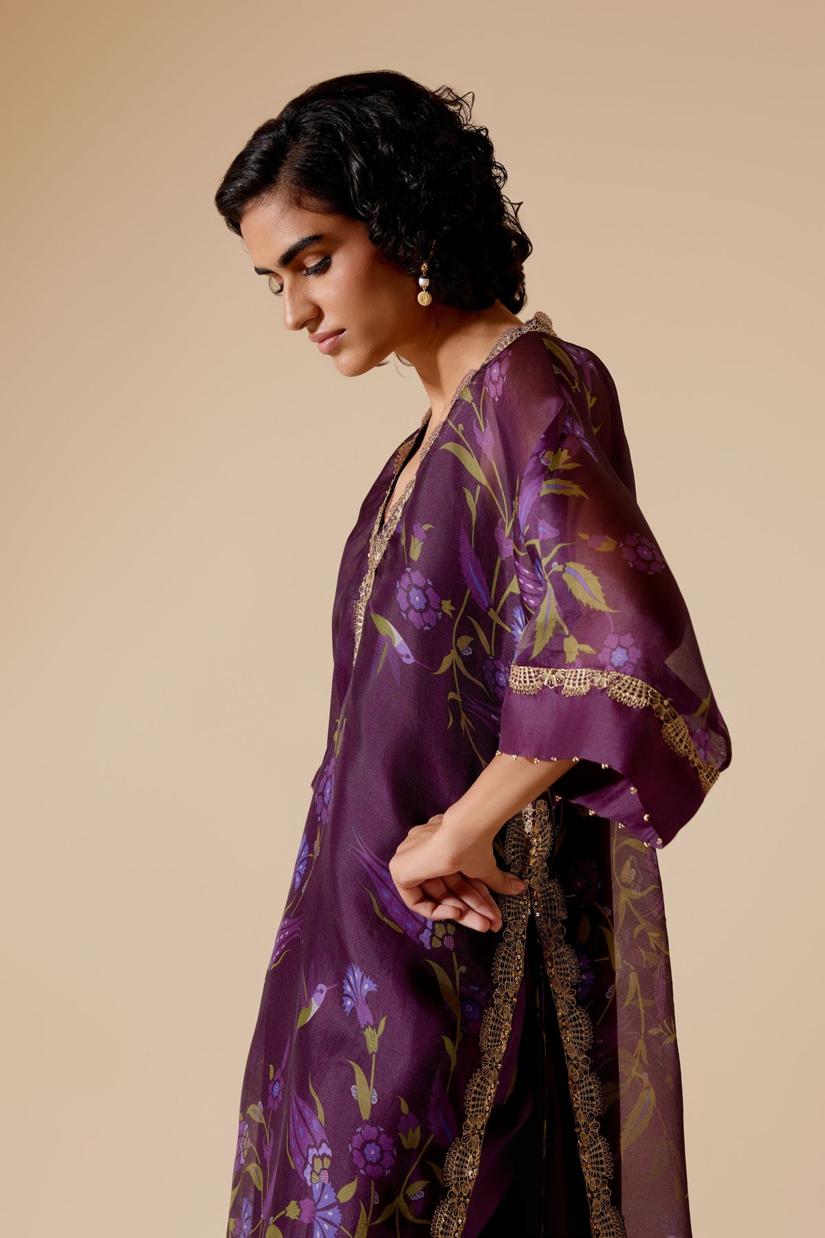 Sitara Purple Print Tunic Set