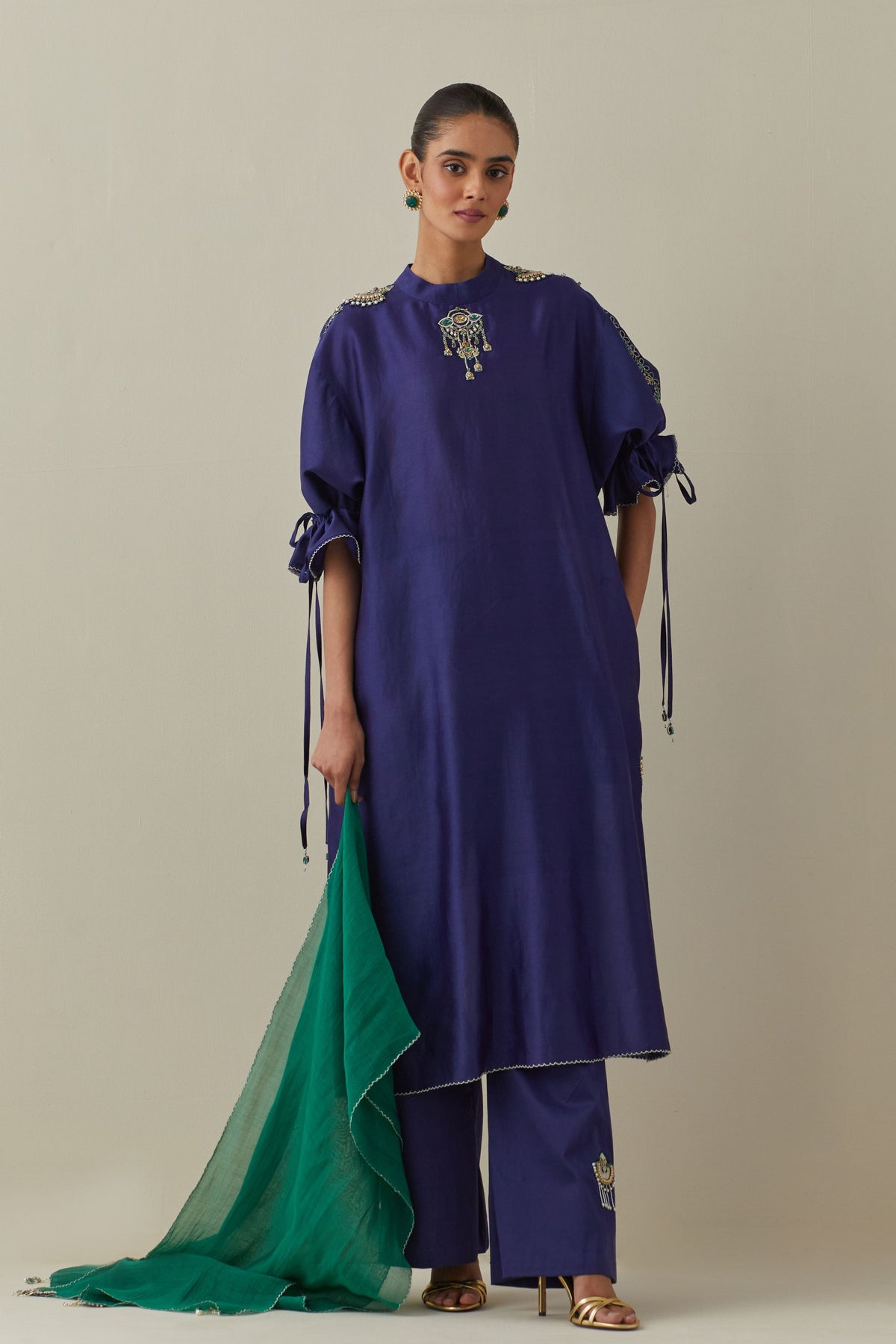 Bia Embroidery Blue Kurta Set