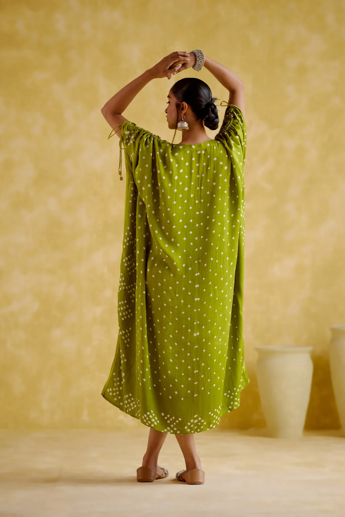 Dakshayani Green Kaftan