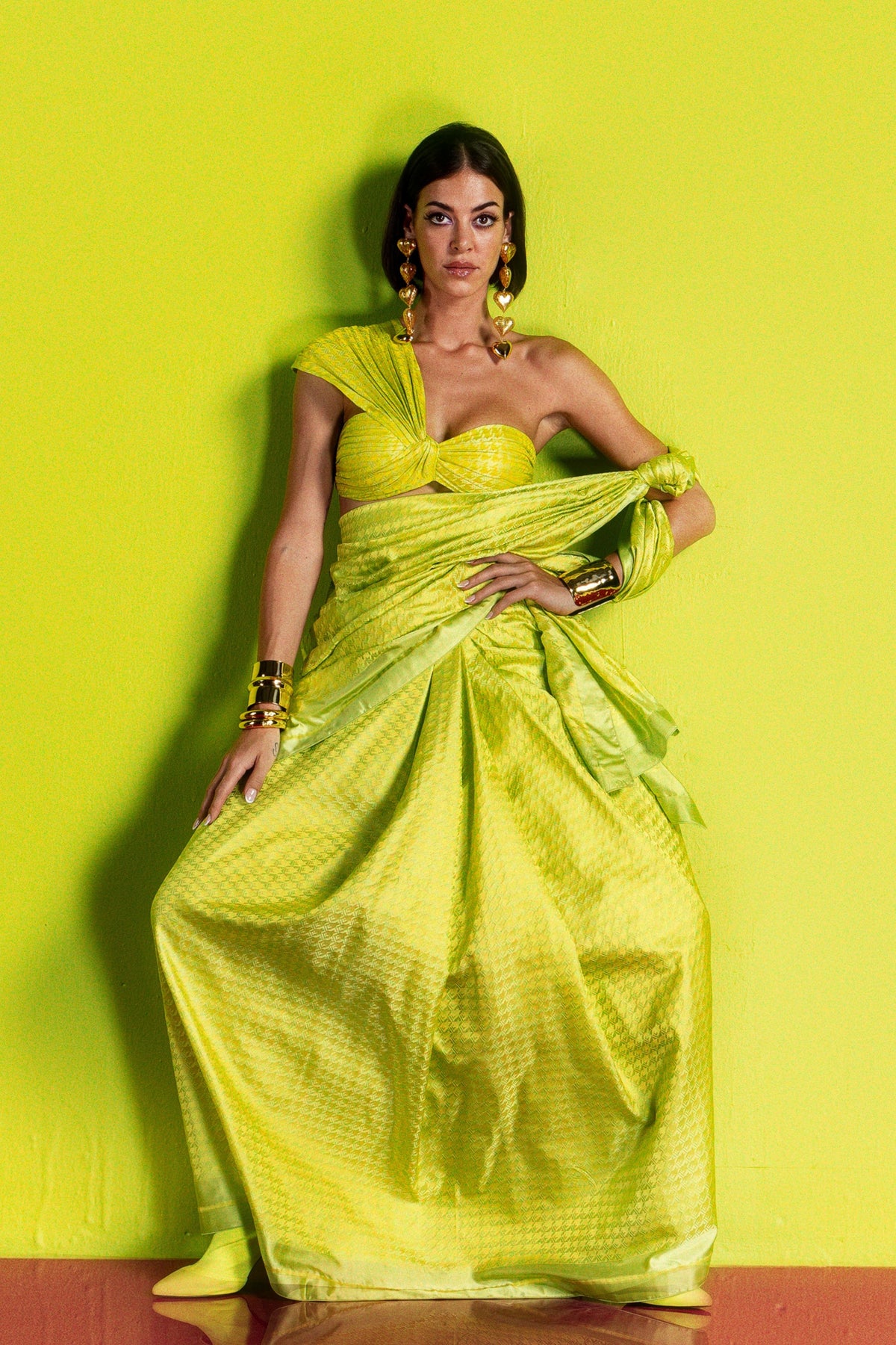 The Limoncello Lime Saree