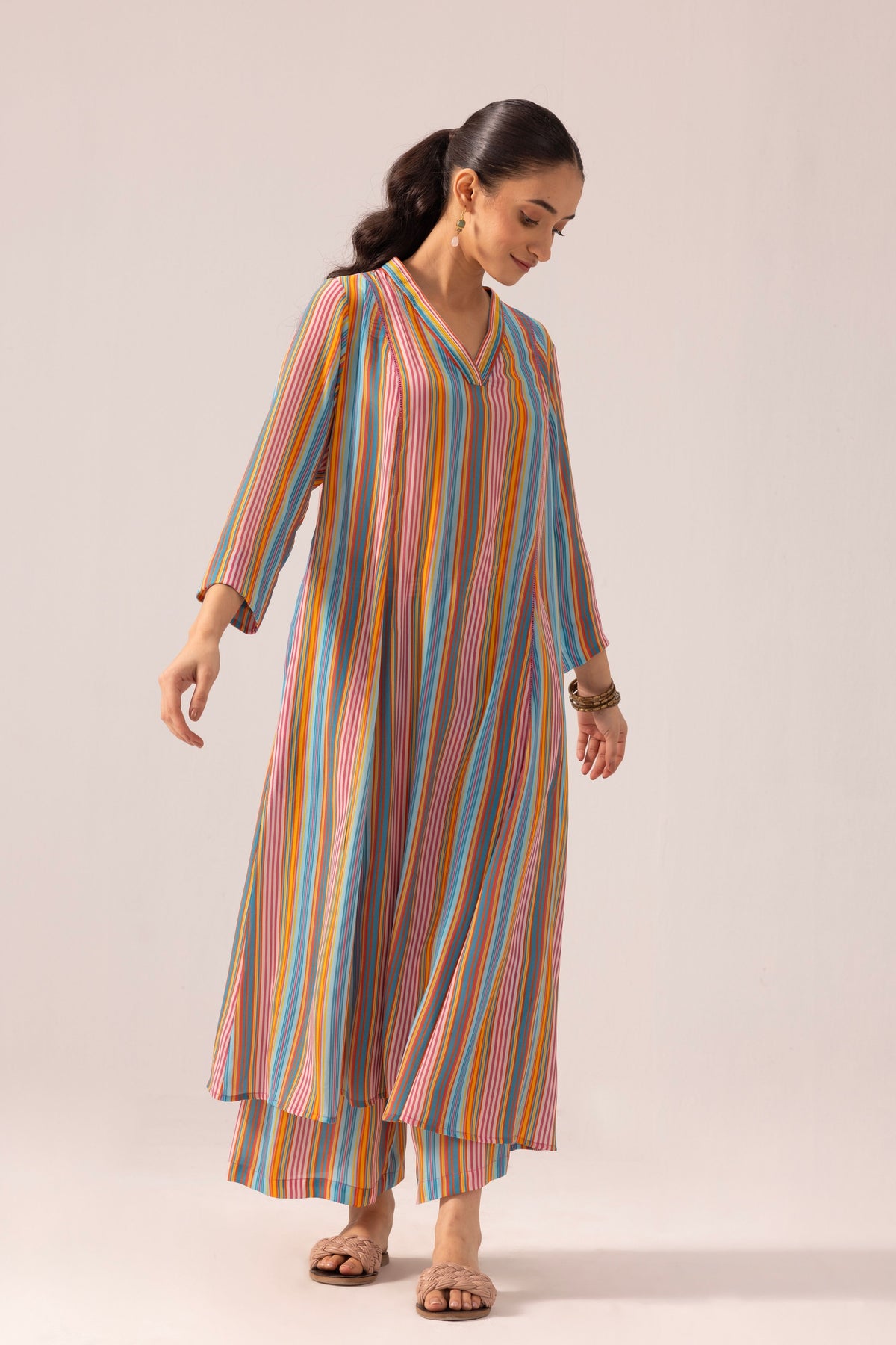 Thea Multicolor Crepe Kurta Set