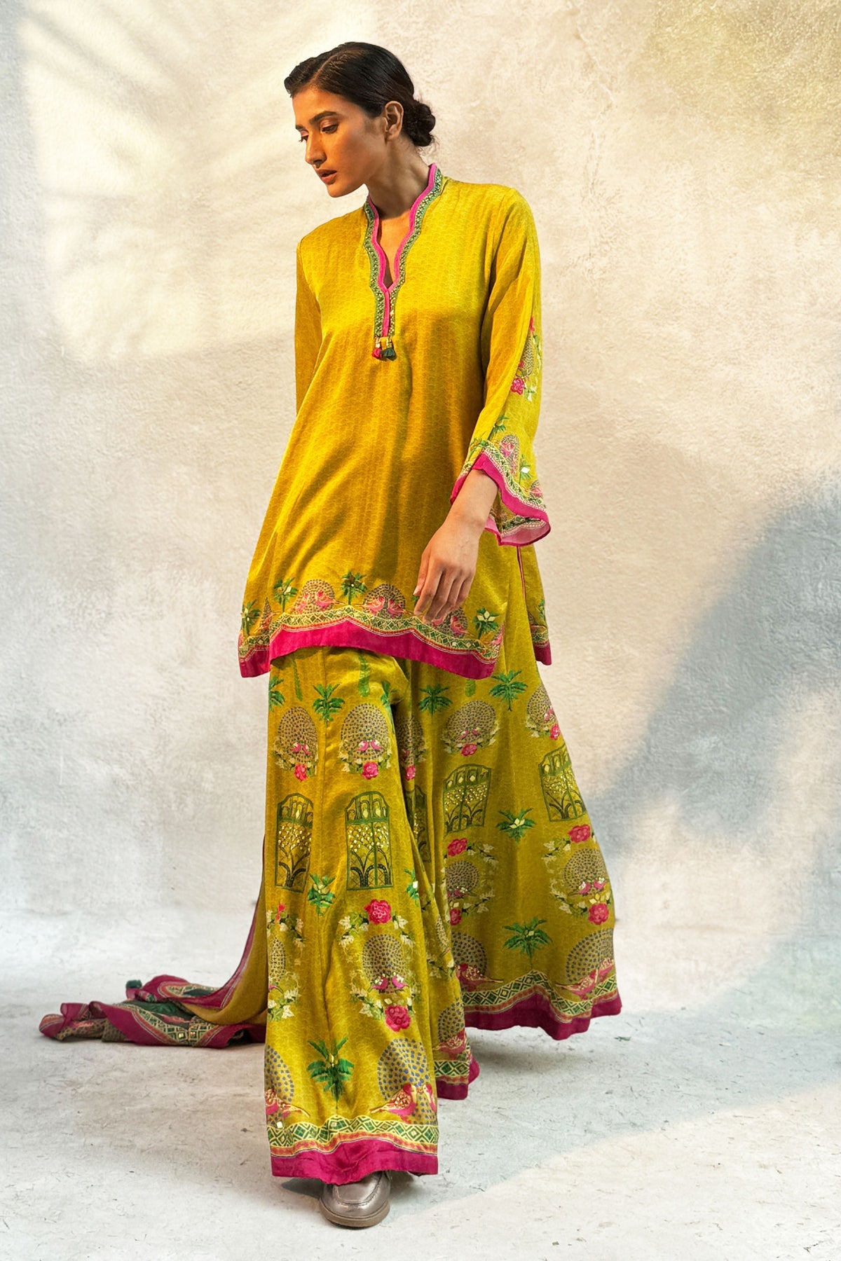 Citrin Yellow Sharara Set