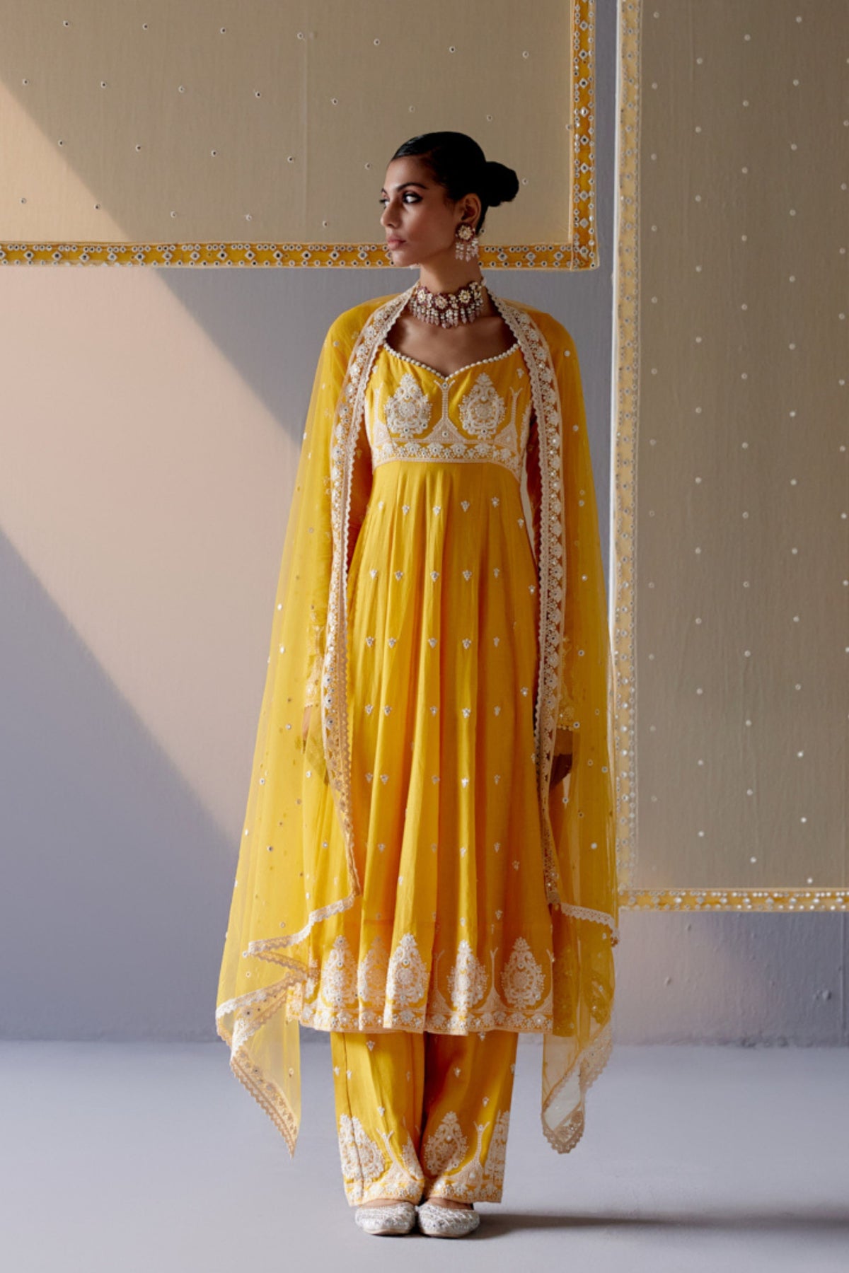 Mango Tower Anarkali Set