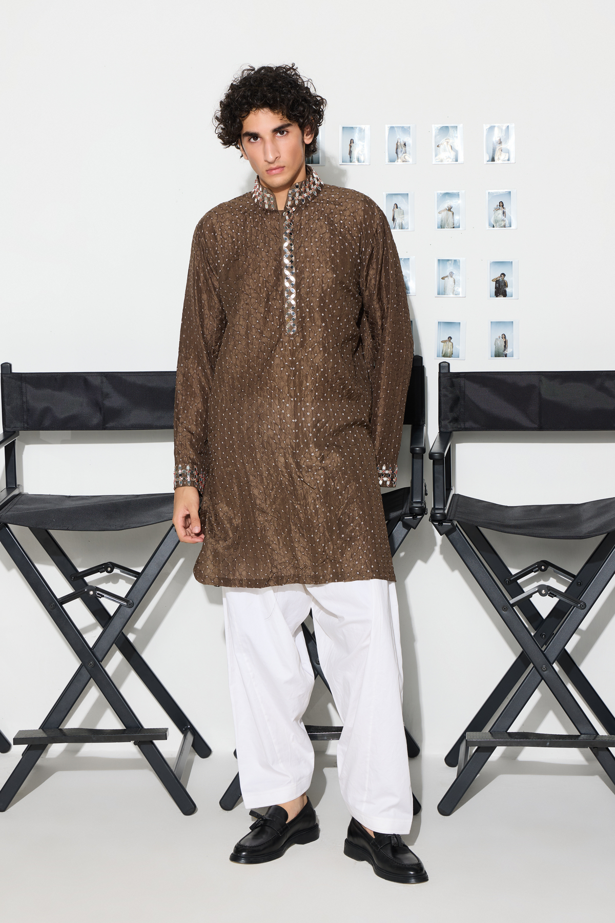 Crushed Bandhani Pathani Kurta