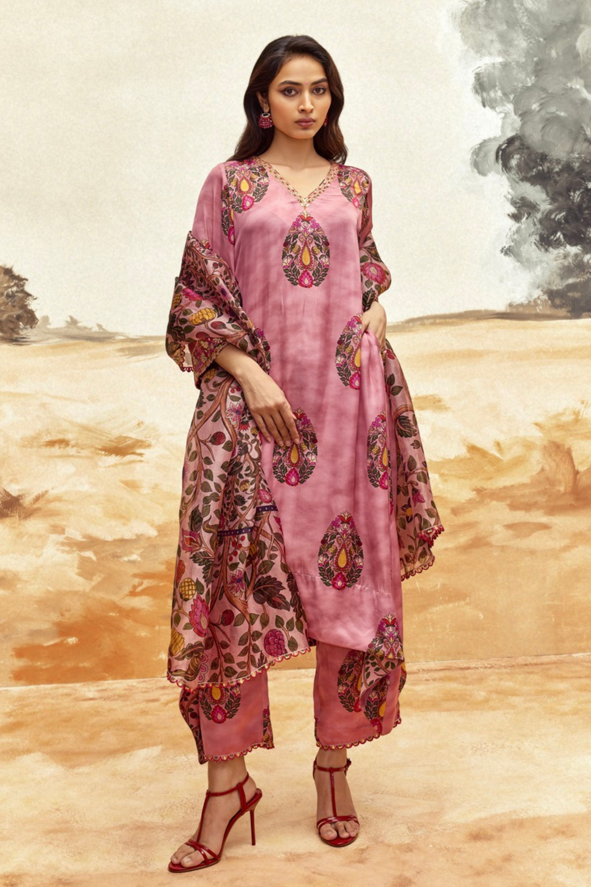 Dusky Pink Kurta Set