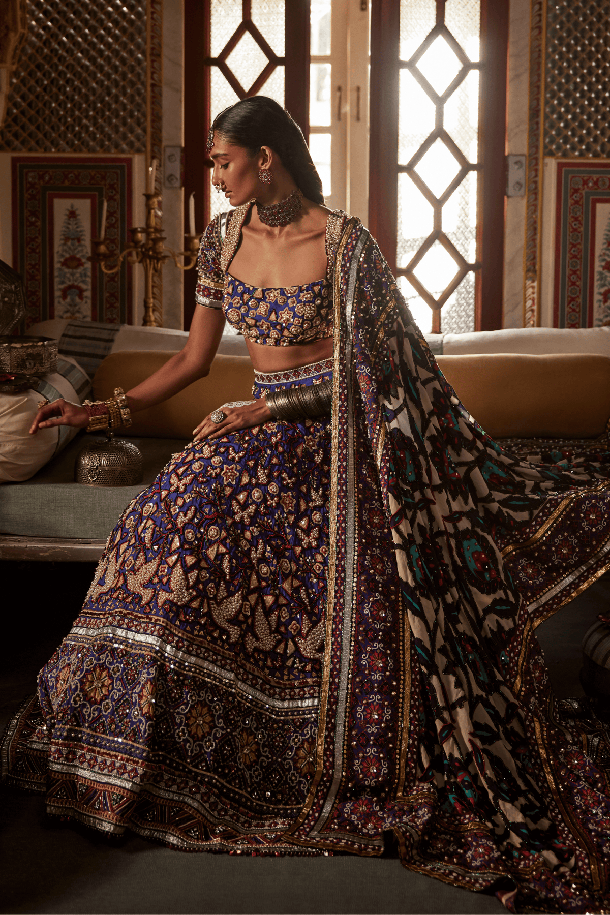 Stunning Blue Lehenga Set