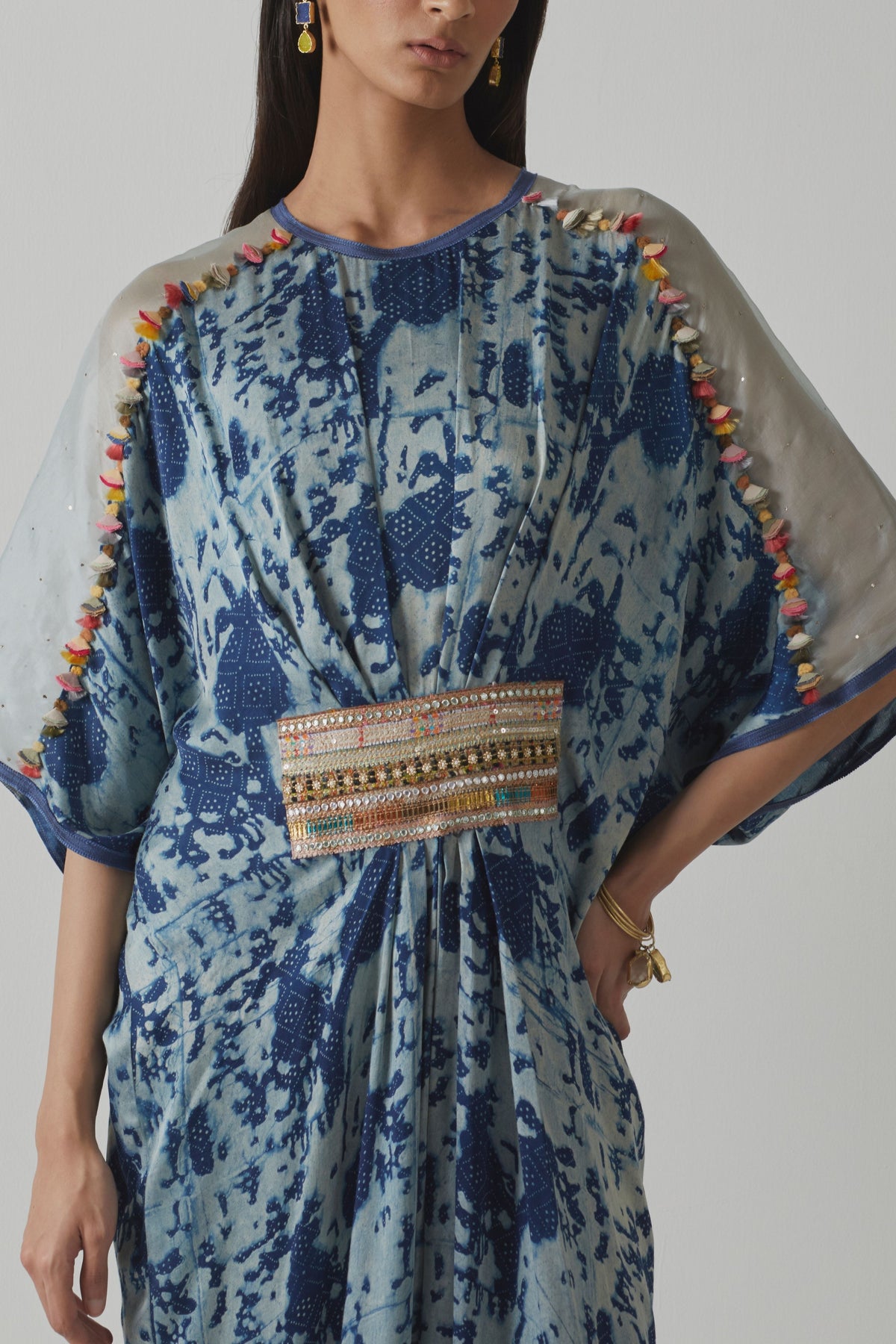 Printed Blue Kaftan