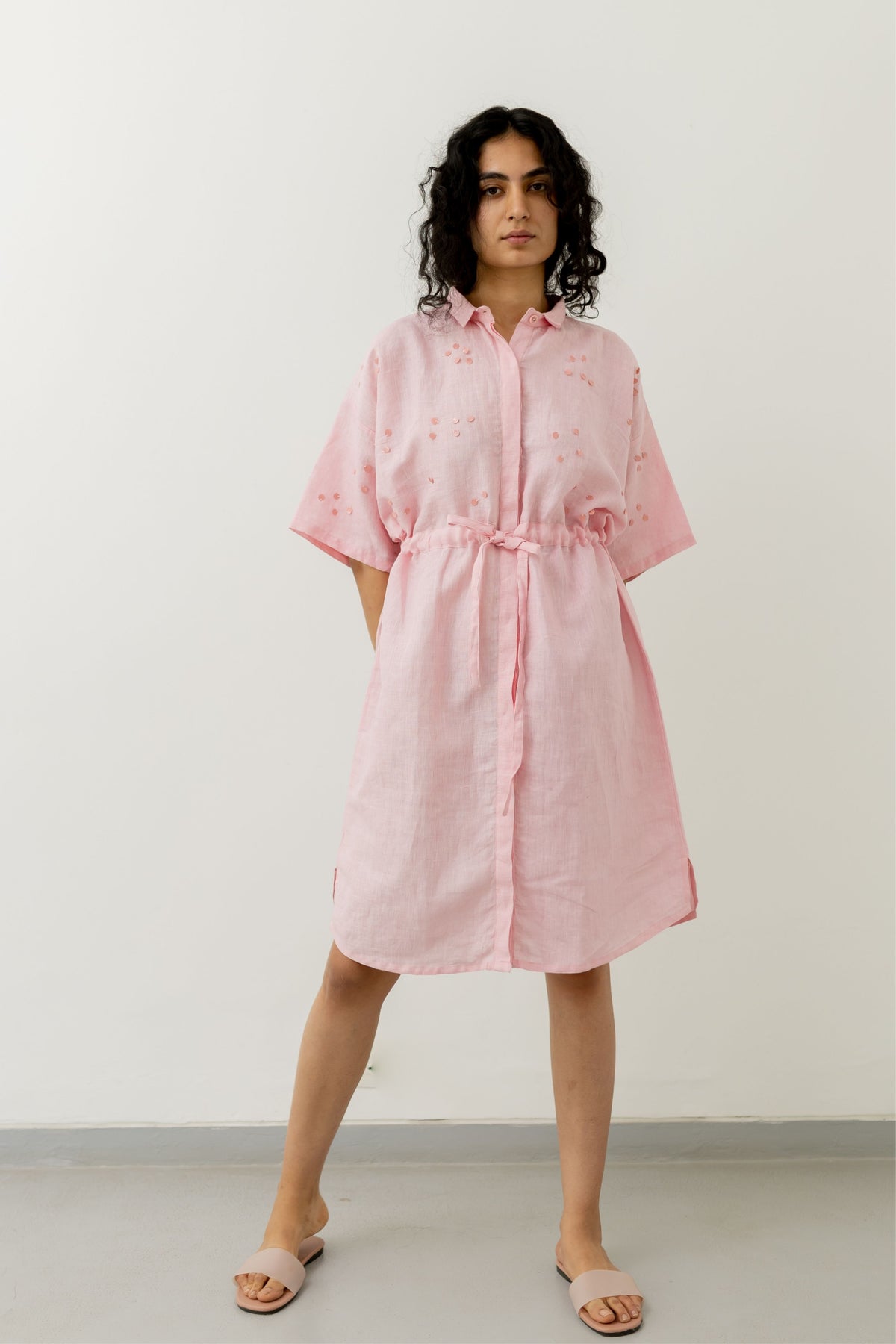 Bubblegum Pink Shirt Dress