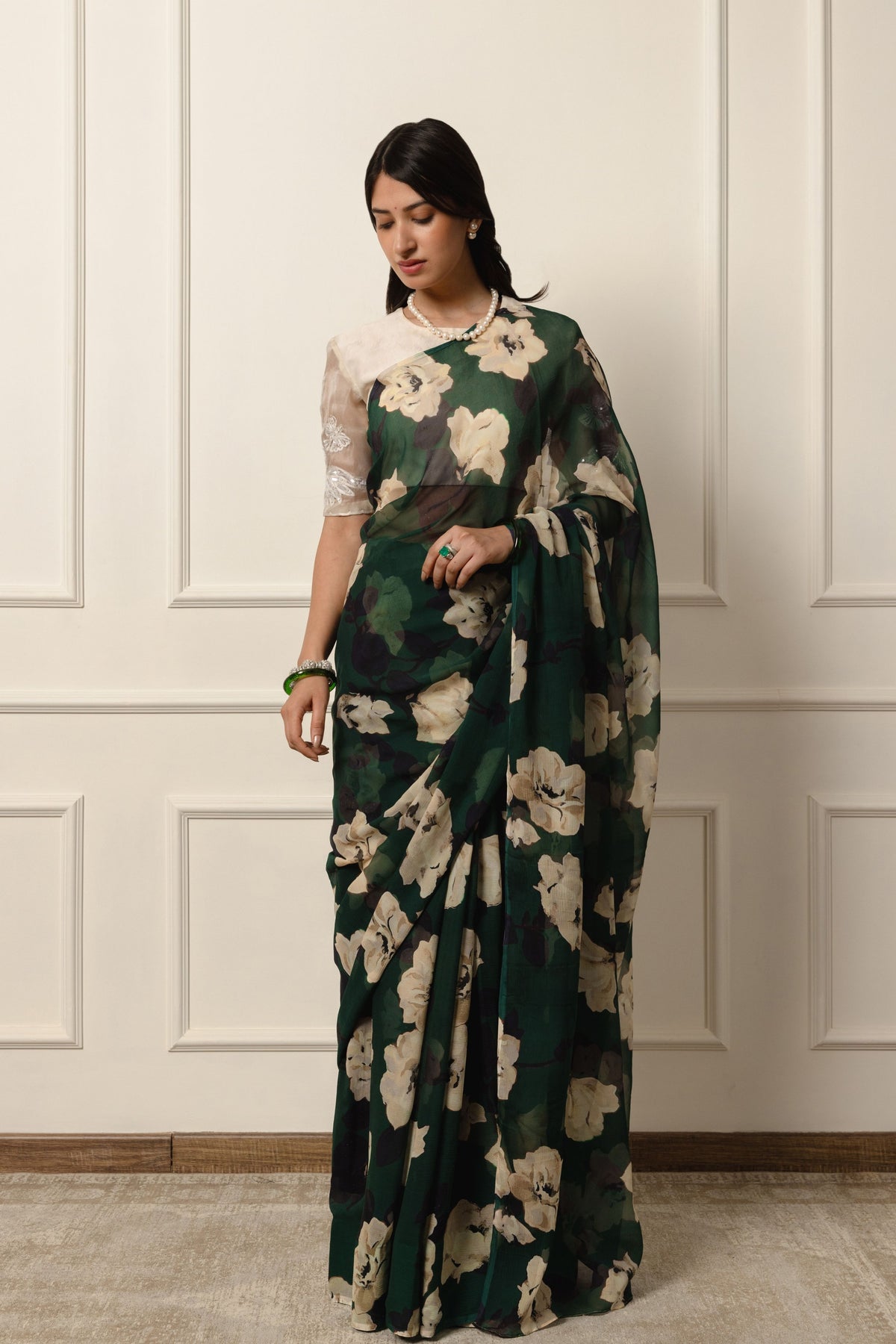 Gauravi Printed French Chiffon Saree