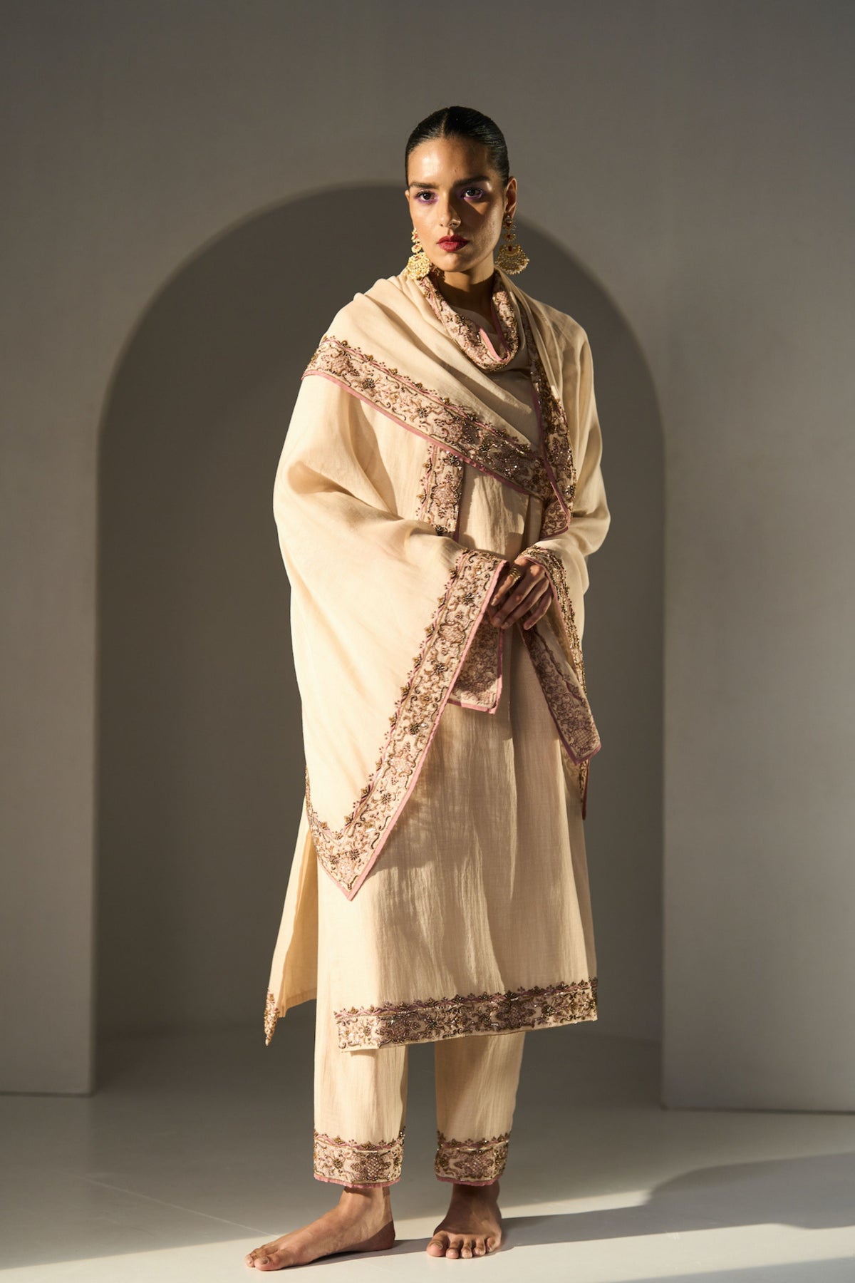 Cream Pavit Dupatta