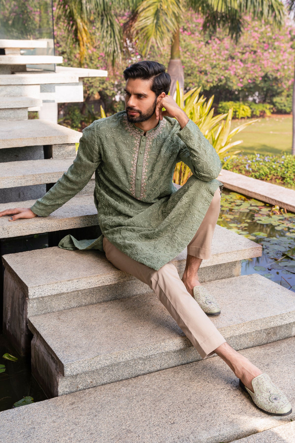 Chicancari Embroidered Kurta Set