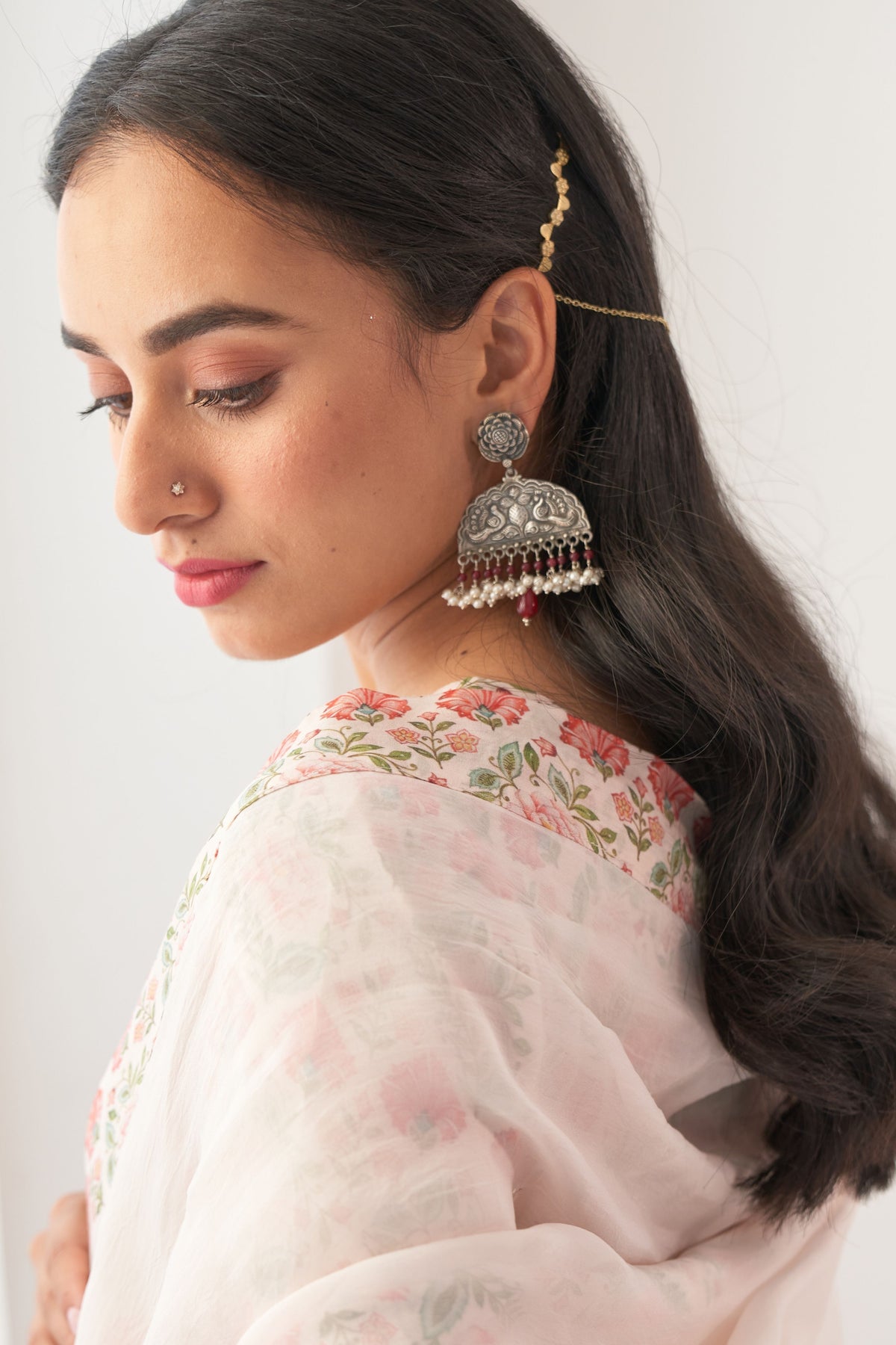 Ivory Peony Sharara Set